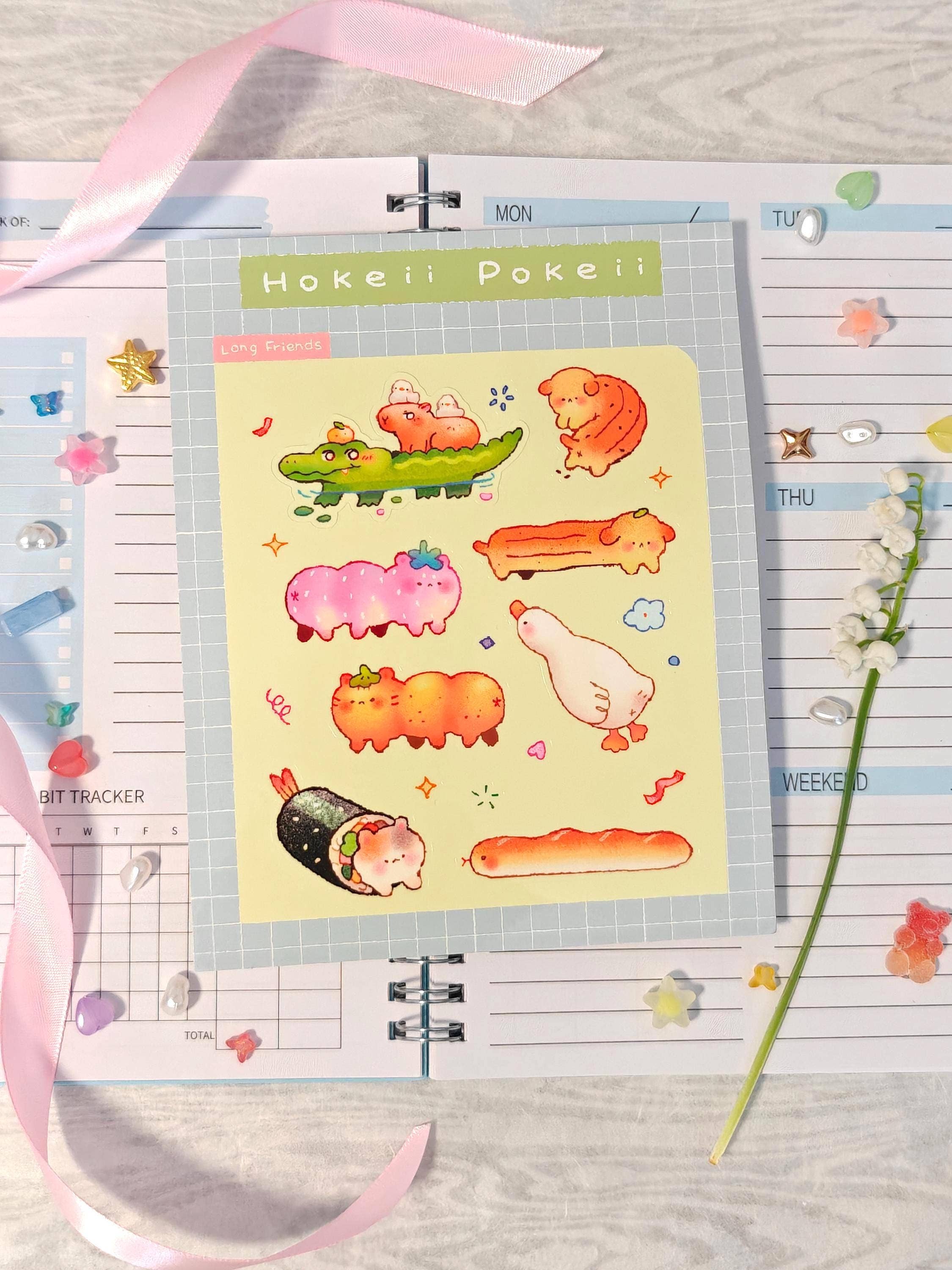 Long Friends Glossy Clear Sticker Sheet