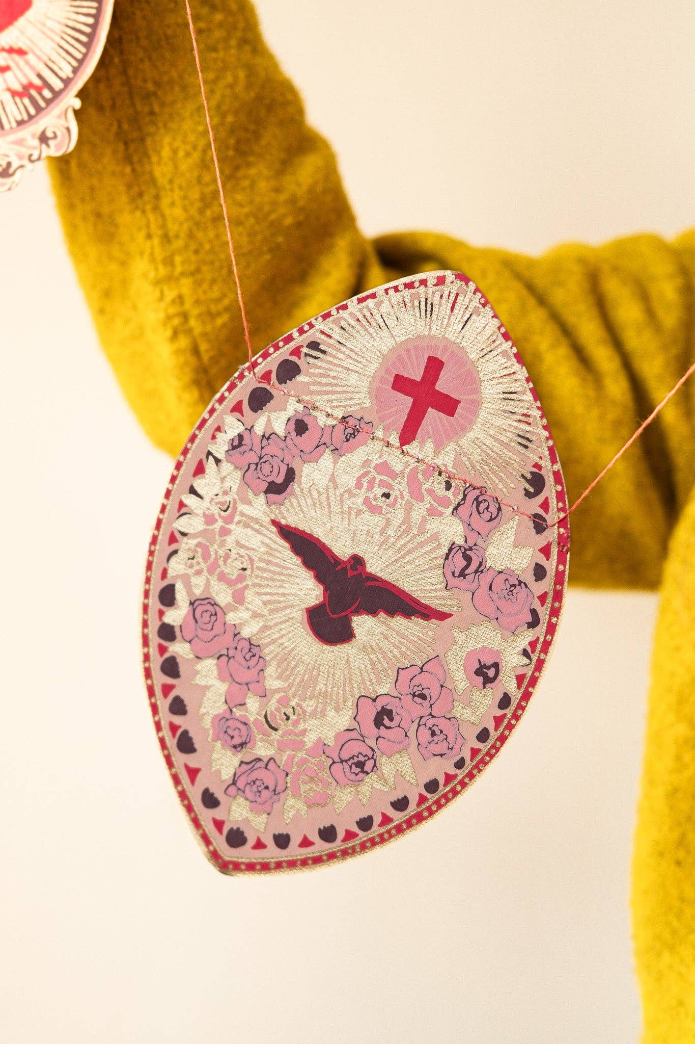 Saint Valentine Screen Printed and Sewn Garland