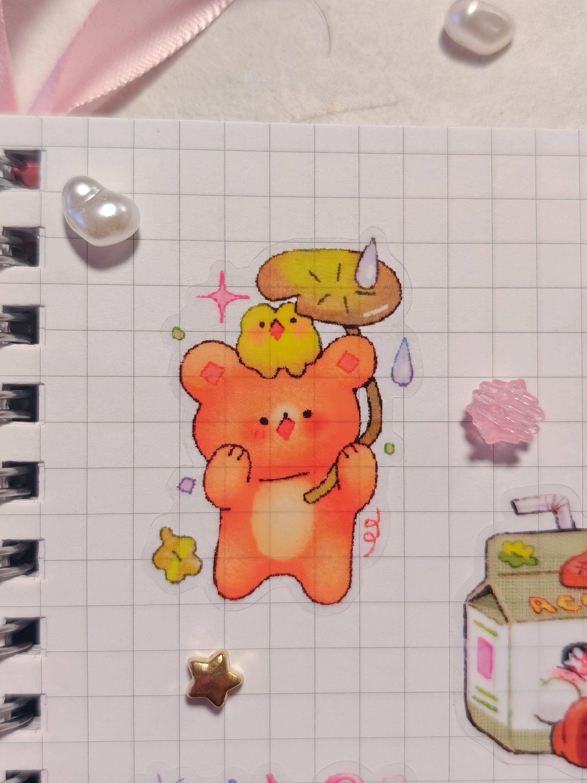 Whimsy Pals Glossy Clear Sticker Sheet