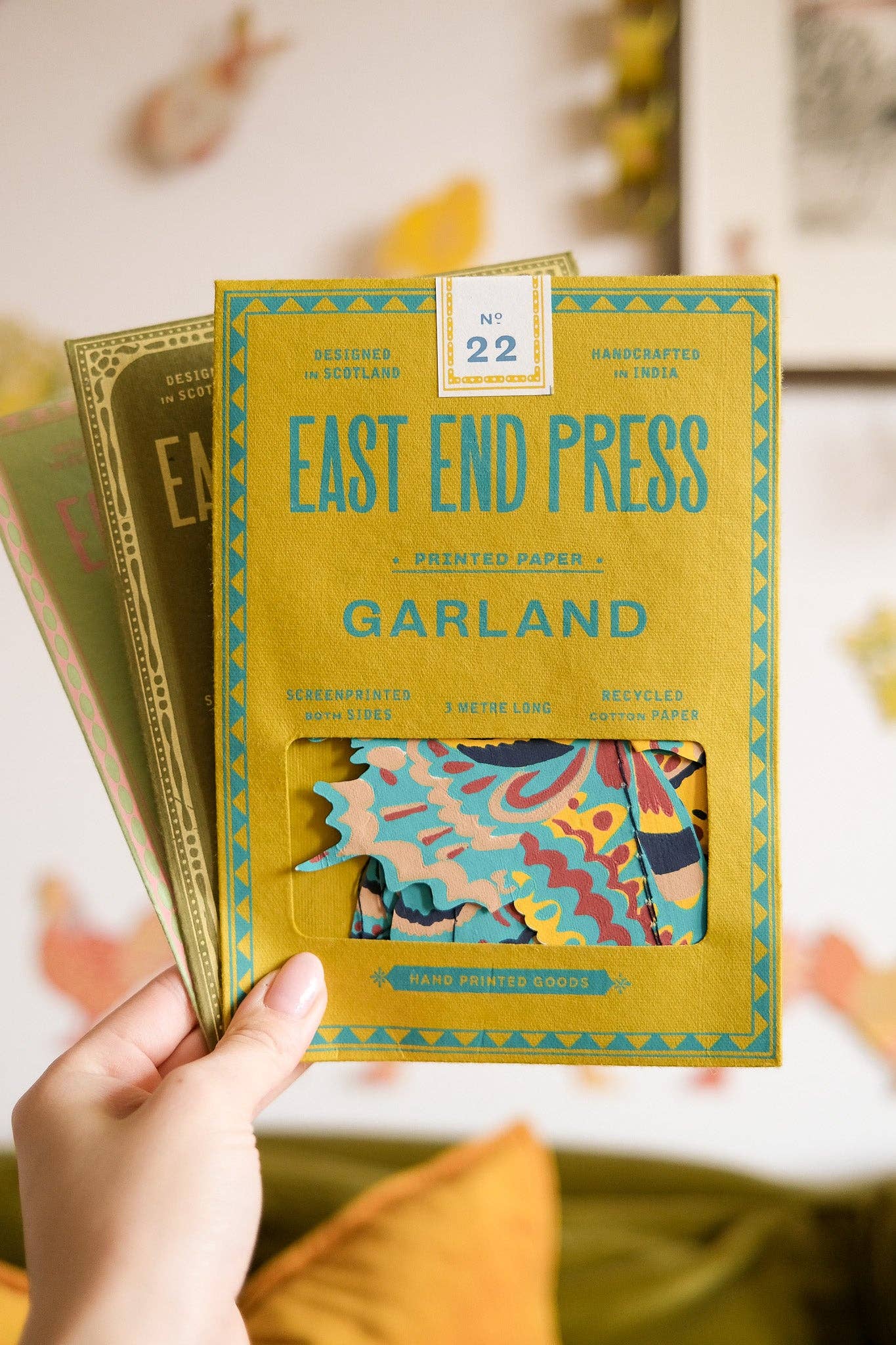 Moths Screen Printed and Sewn Garland