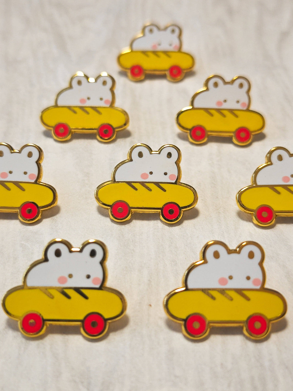 Mouse in Baguette Car Enamel Pin