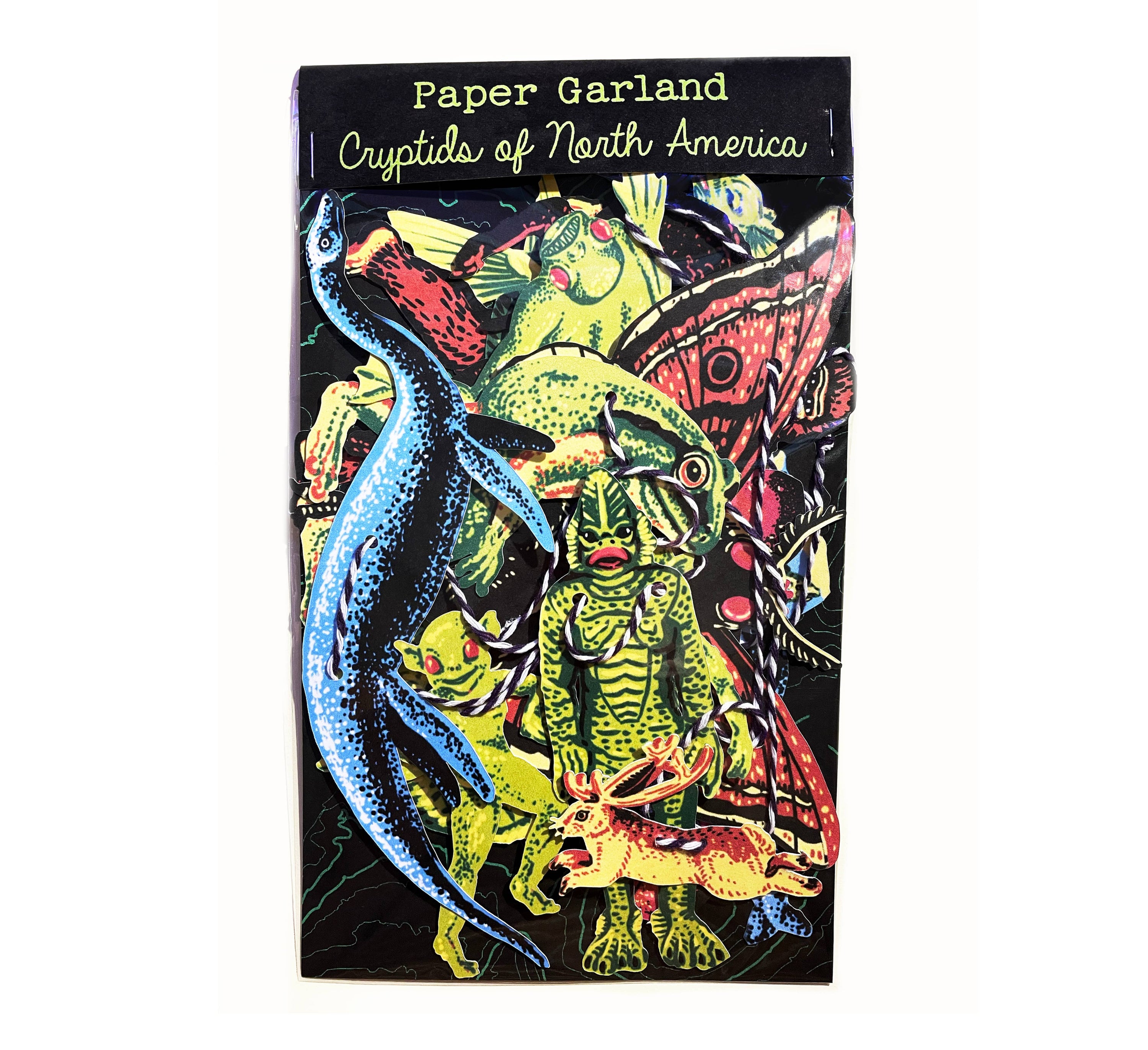 Guirlande de papier des cryptides d'Amérique du Nord