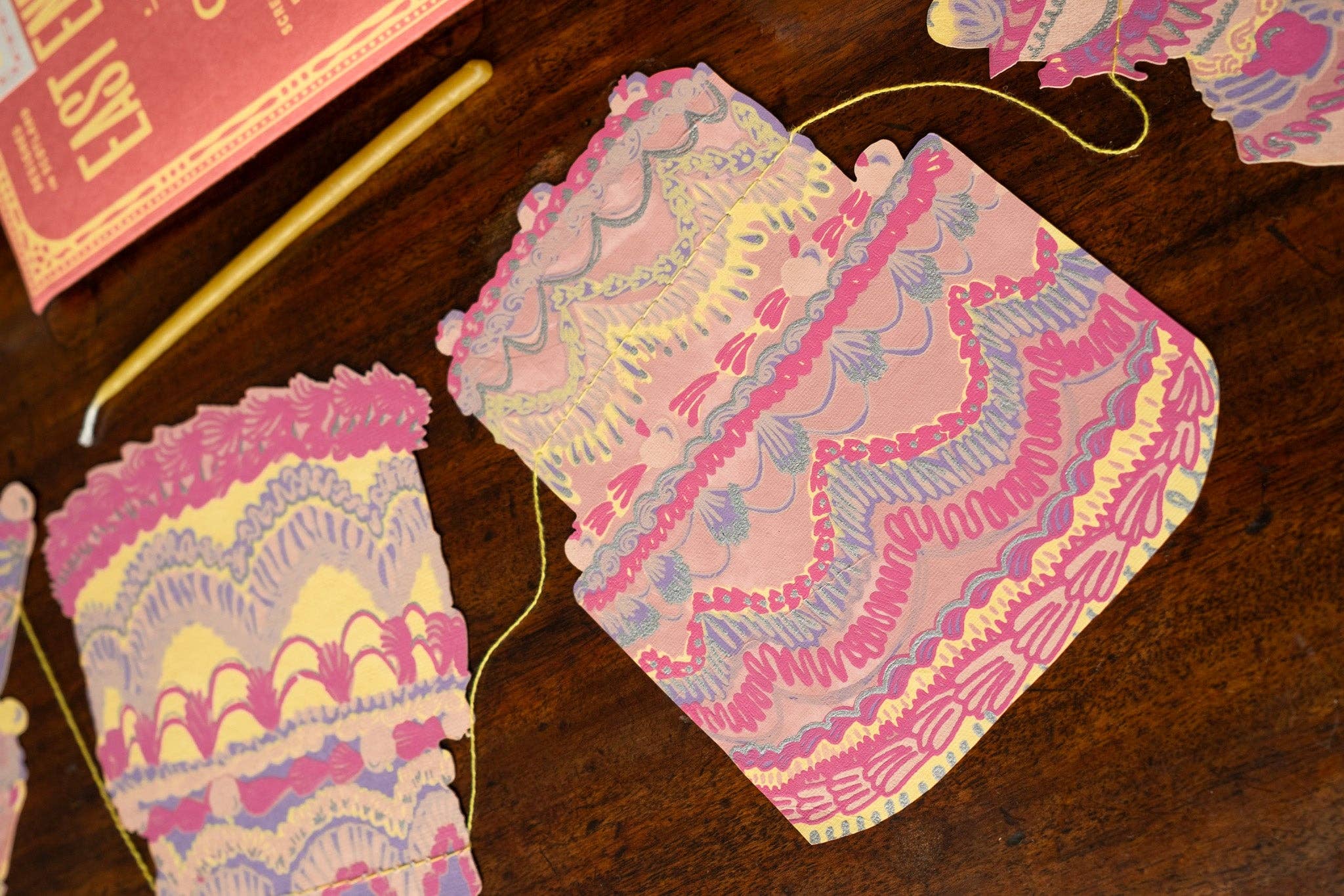 Celebration Cakes Screen Printed and Sewn Garland