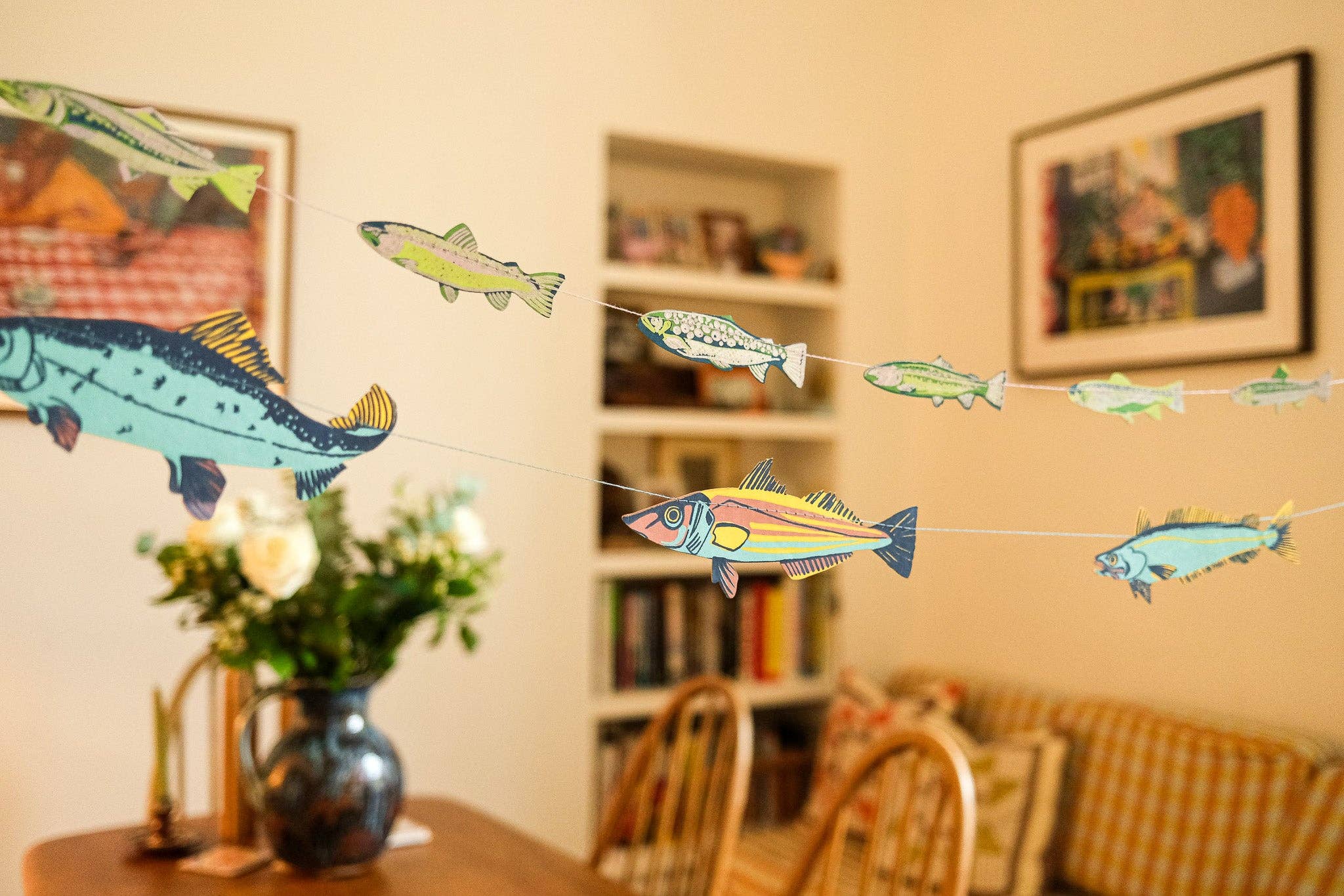 Tasty Anchovies Screen Printed and Sewn Garland