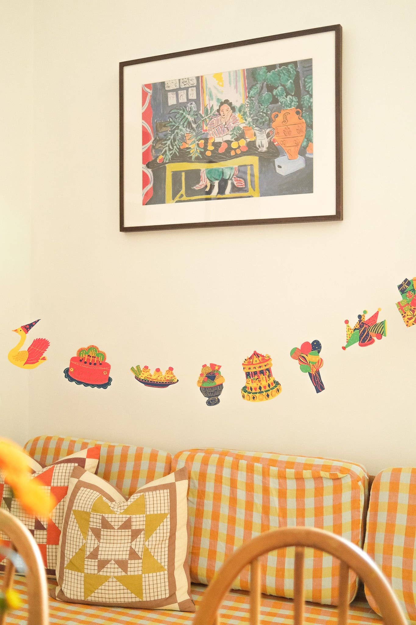 Birthday Party Screen Printed and Sewn Garland