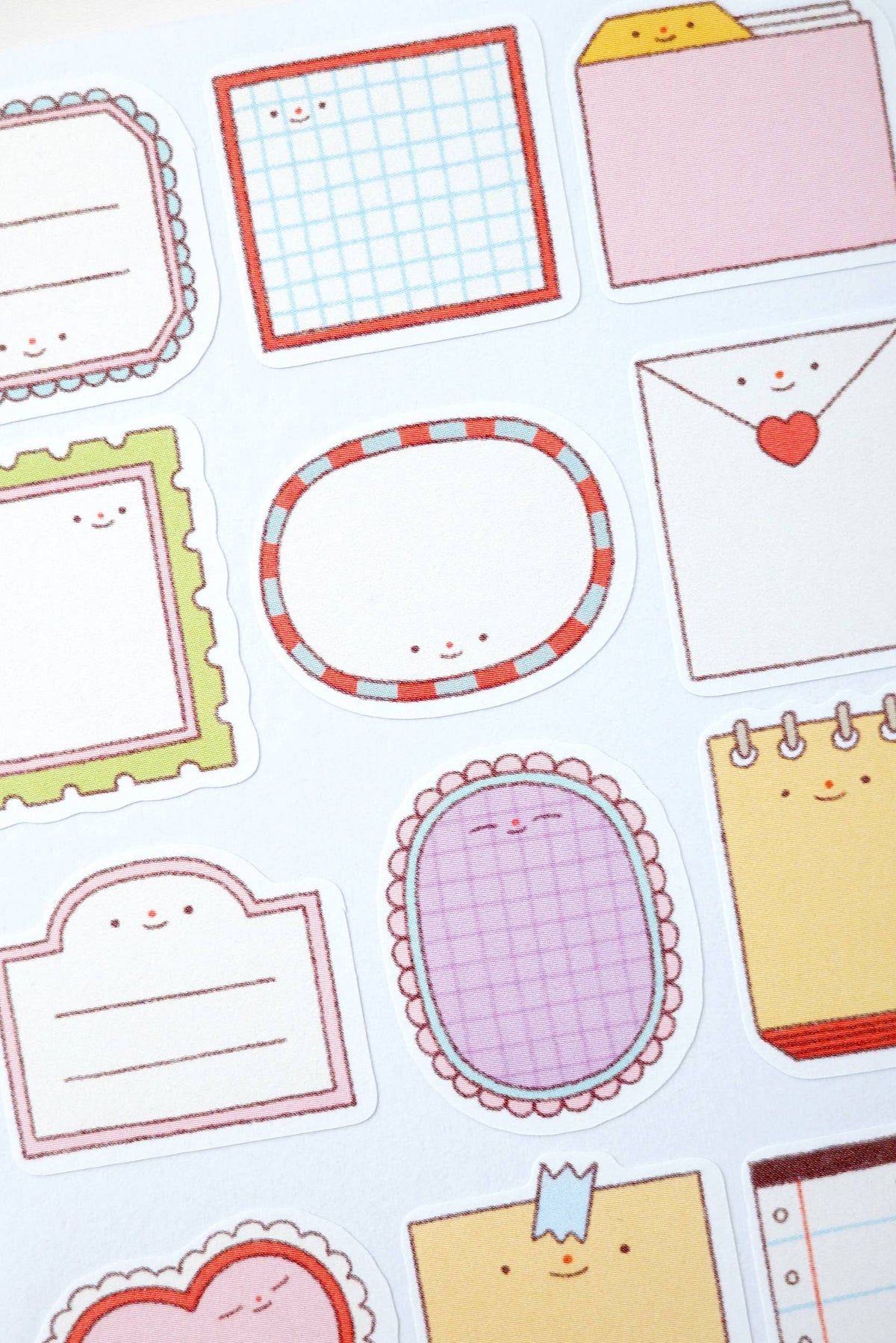 Notes - writable sticker sheet