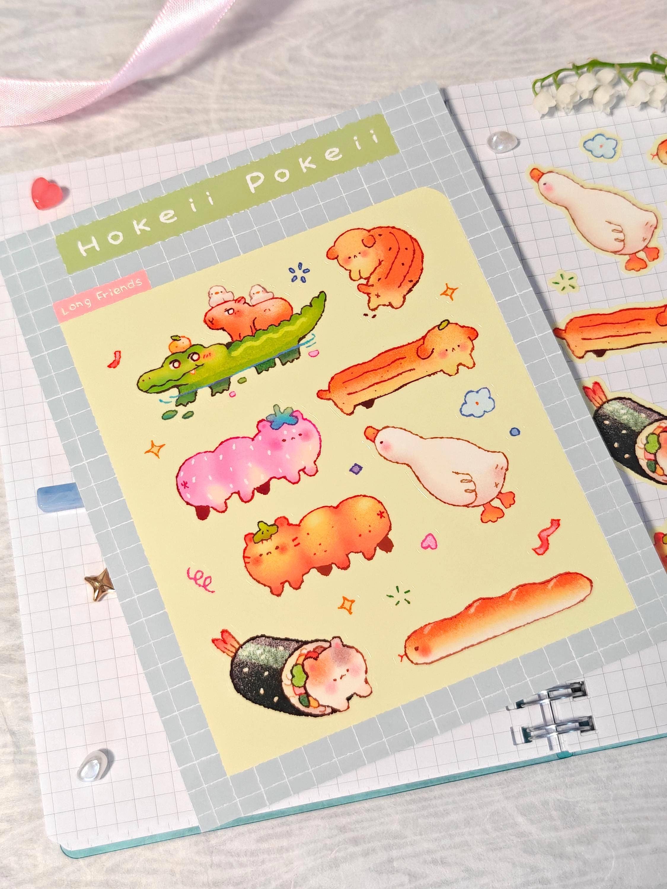 Long Friends Glossy Clear Sticker Sheet