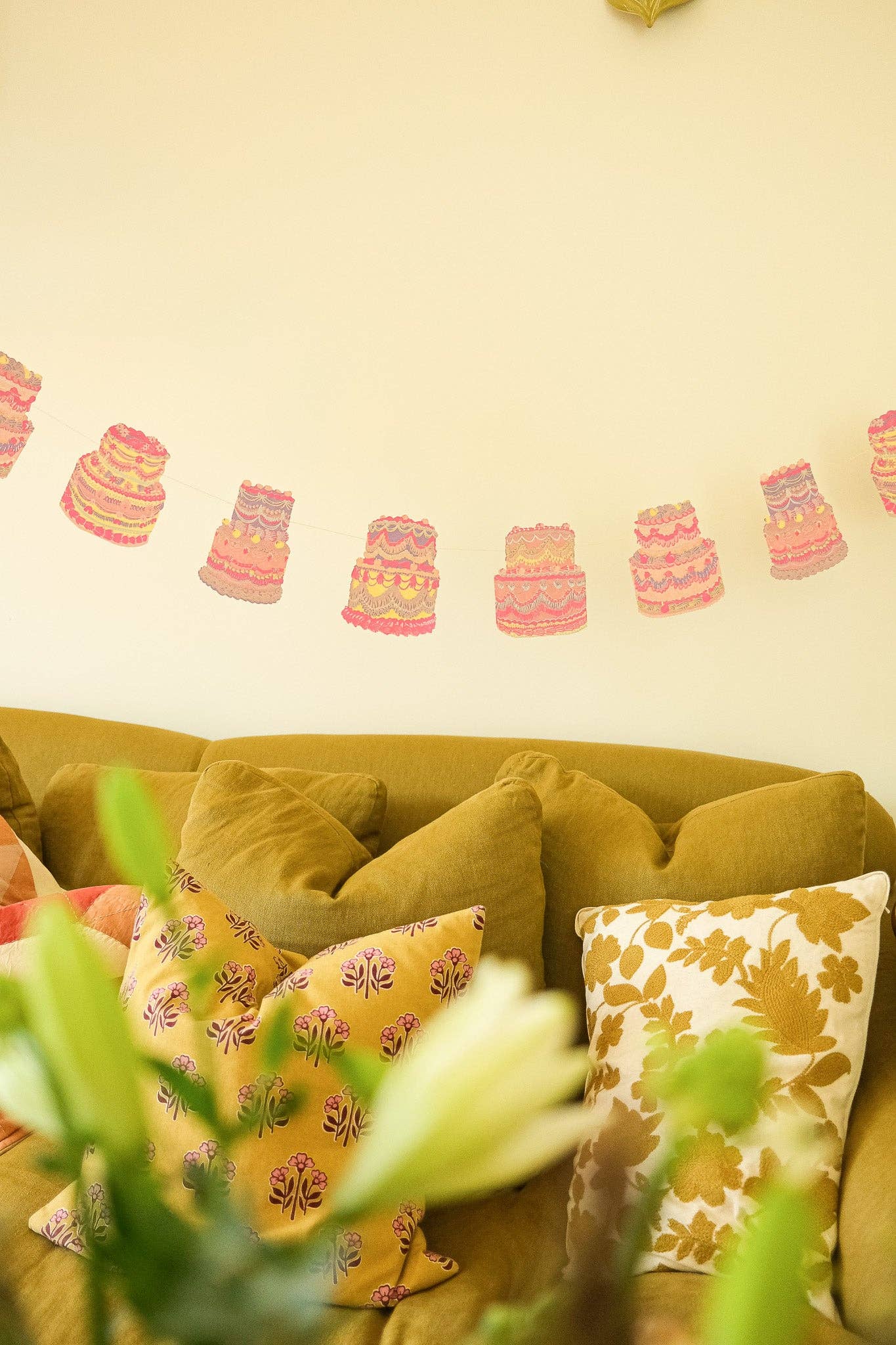 Celebration Cakes Screen Printed and Sewn Garland