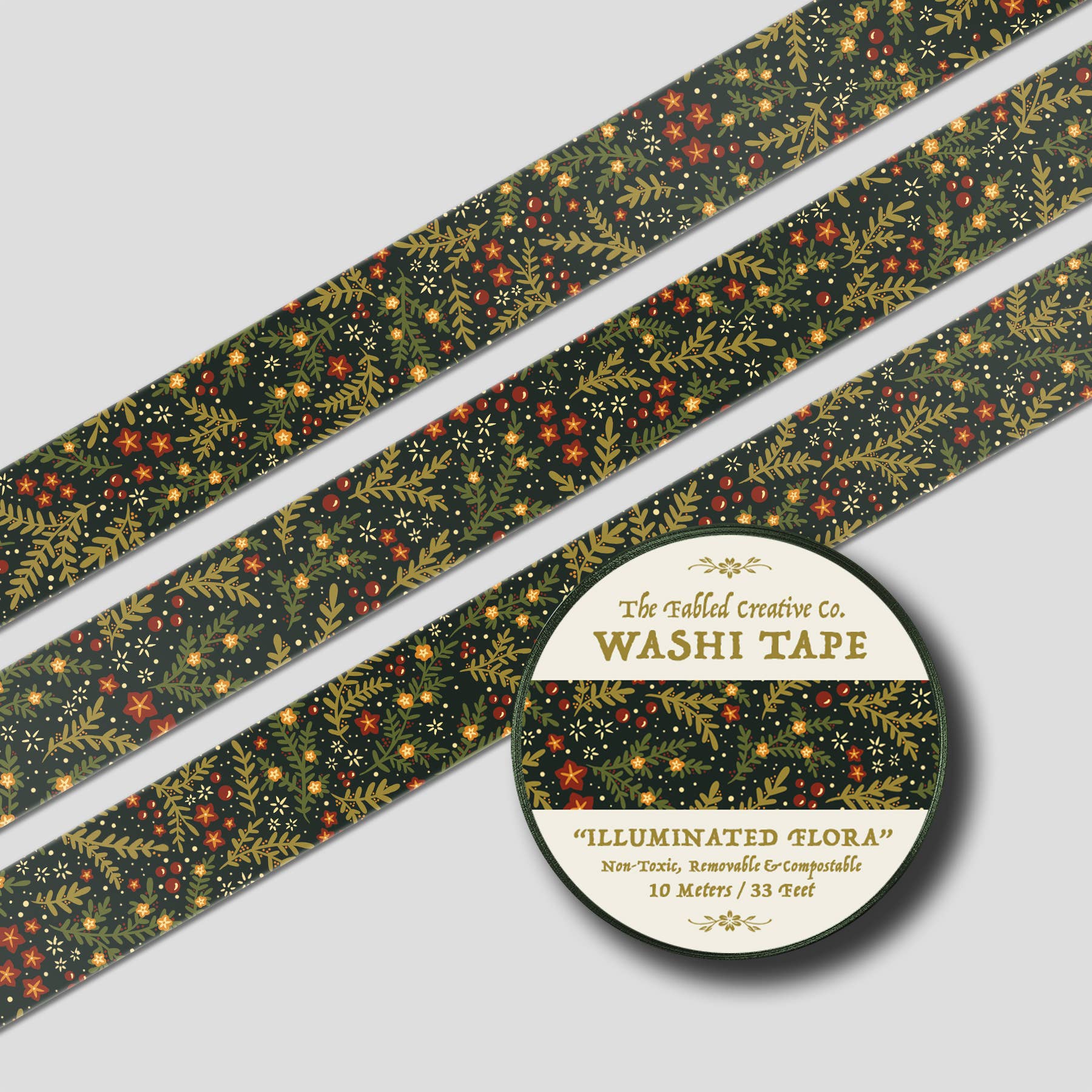 Illuminated Flora Washi Tape