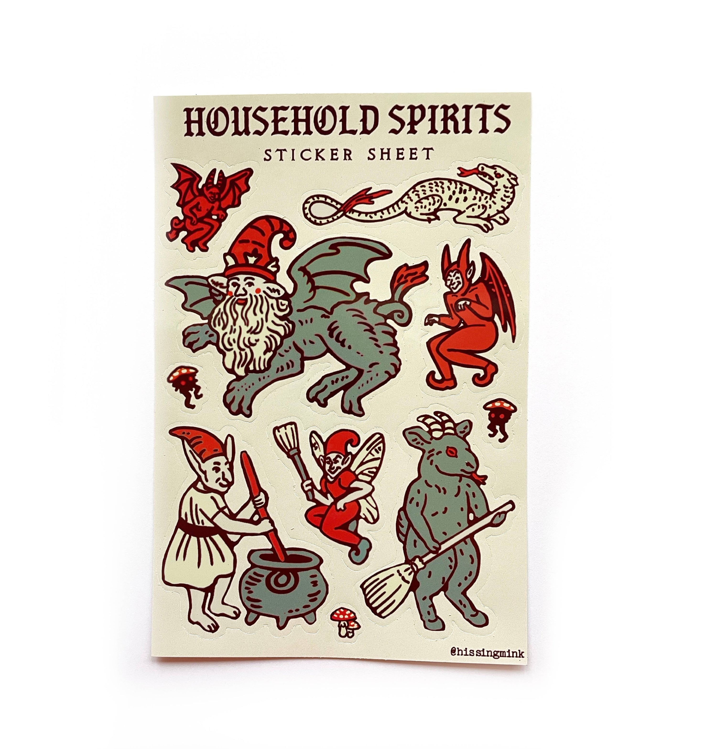 Household Spirits Sticker Sheet
