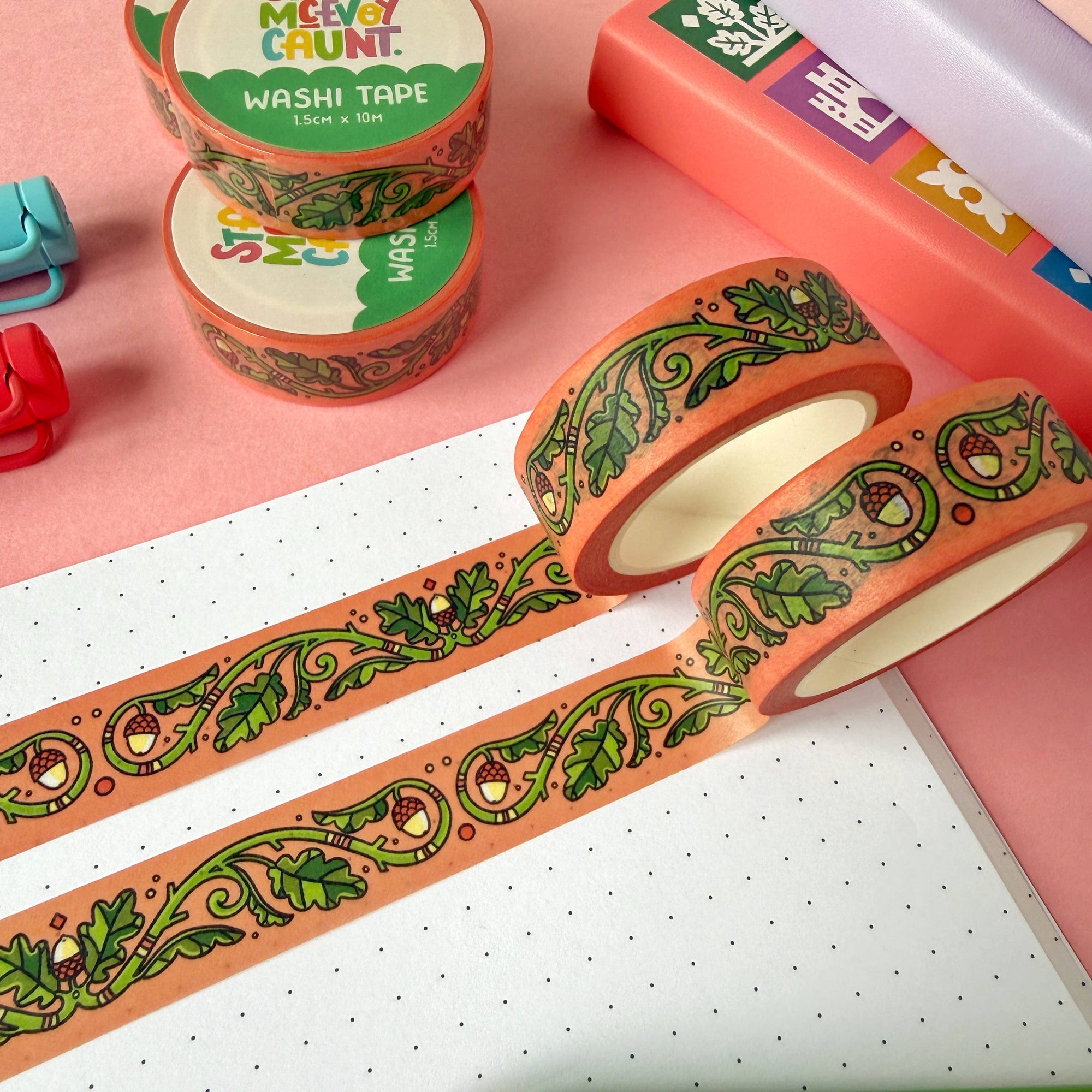 Oak Leaf and Acorn Washi Tape