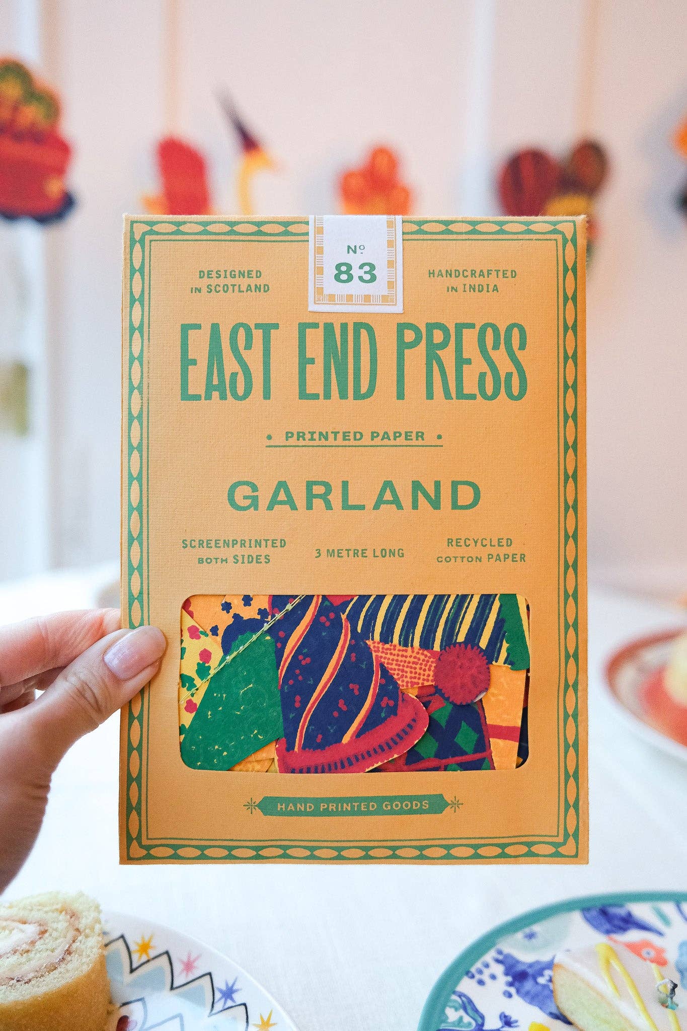 Birthday Party Screen Printed and Sewn Garland