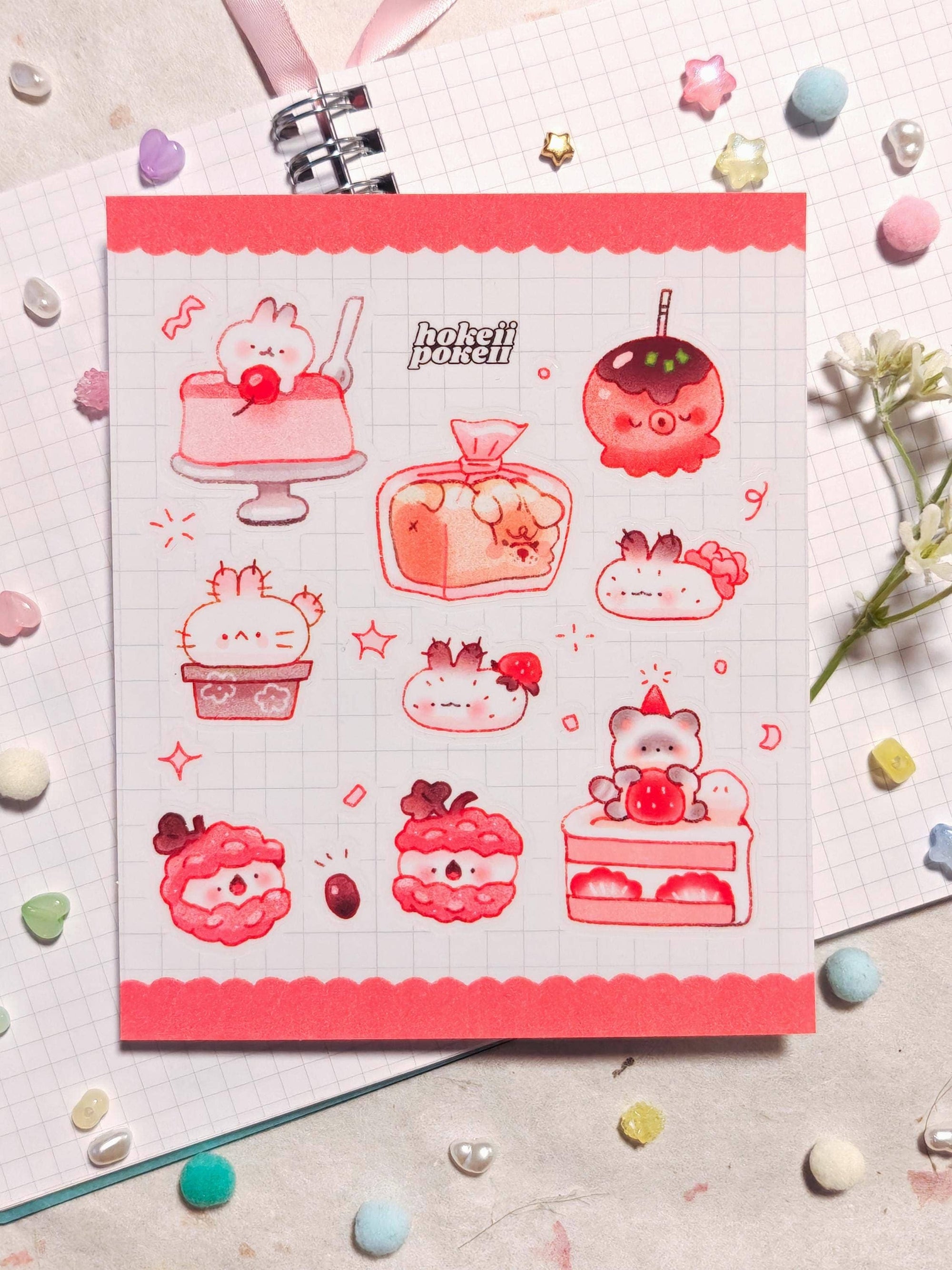 Munchie Friends Glossy Clear Sticker Sheet