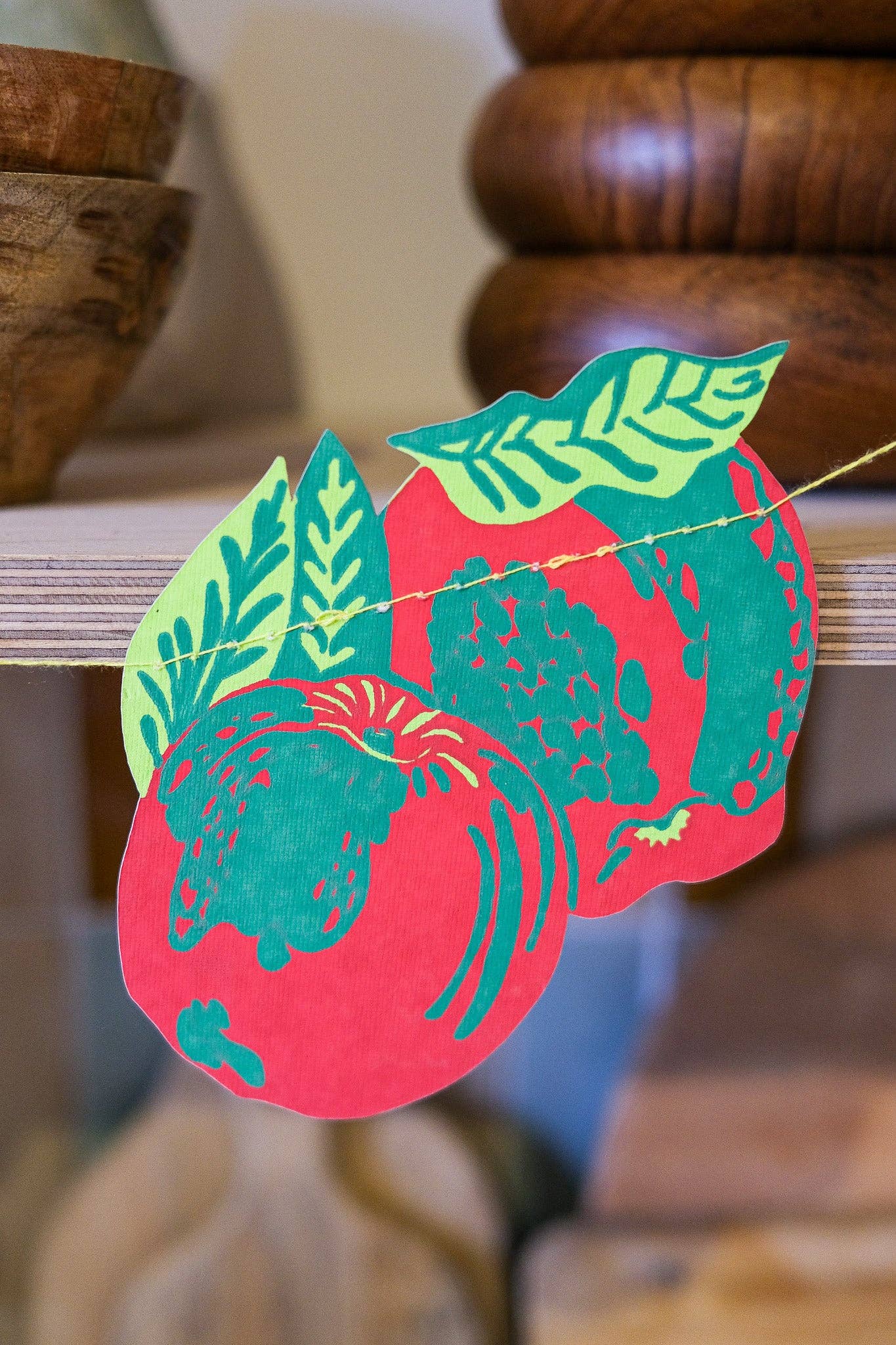Fruit Screen Printed and Sewn Garland
