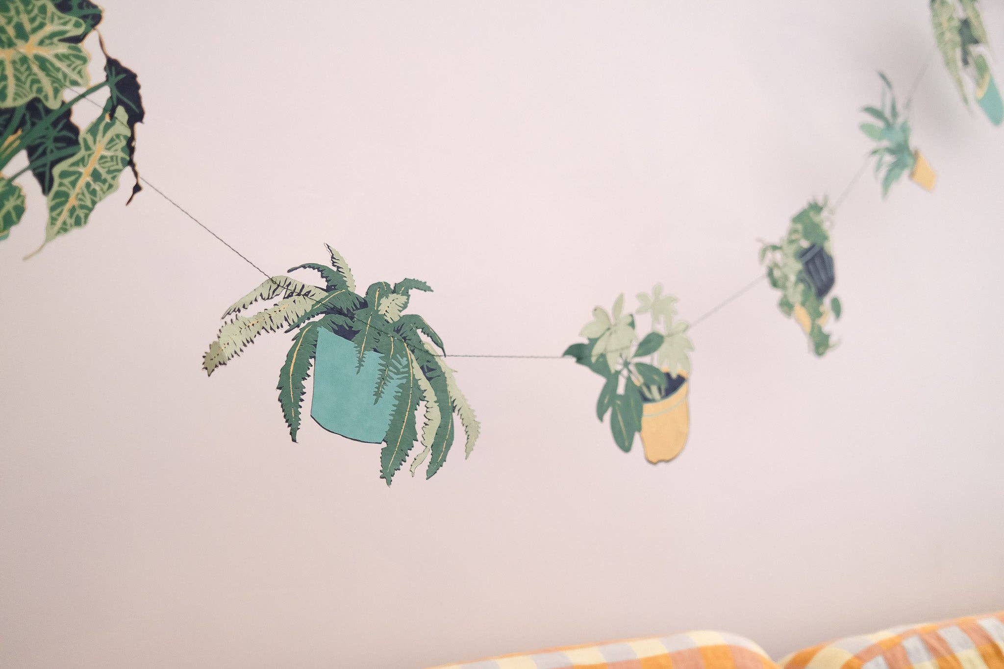 Houseplants Screen Printed and Sewn Garland