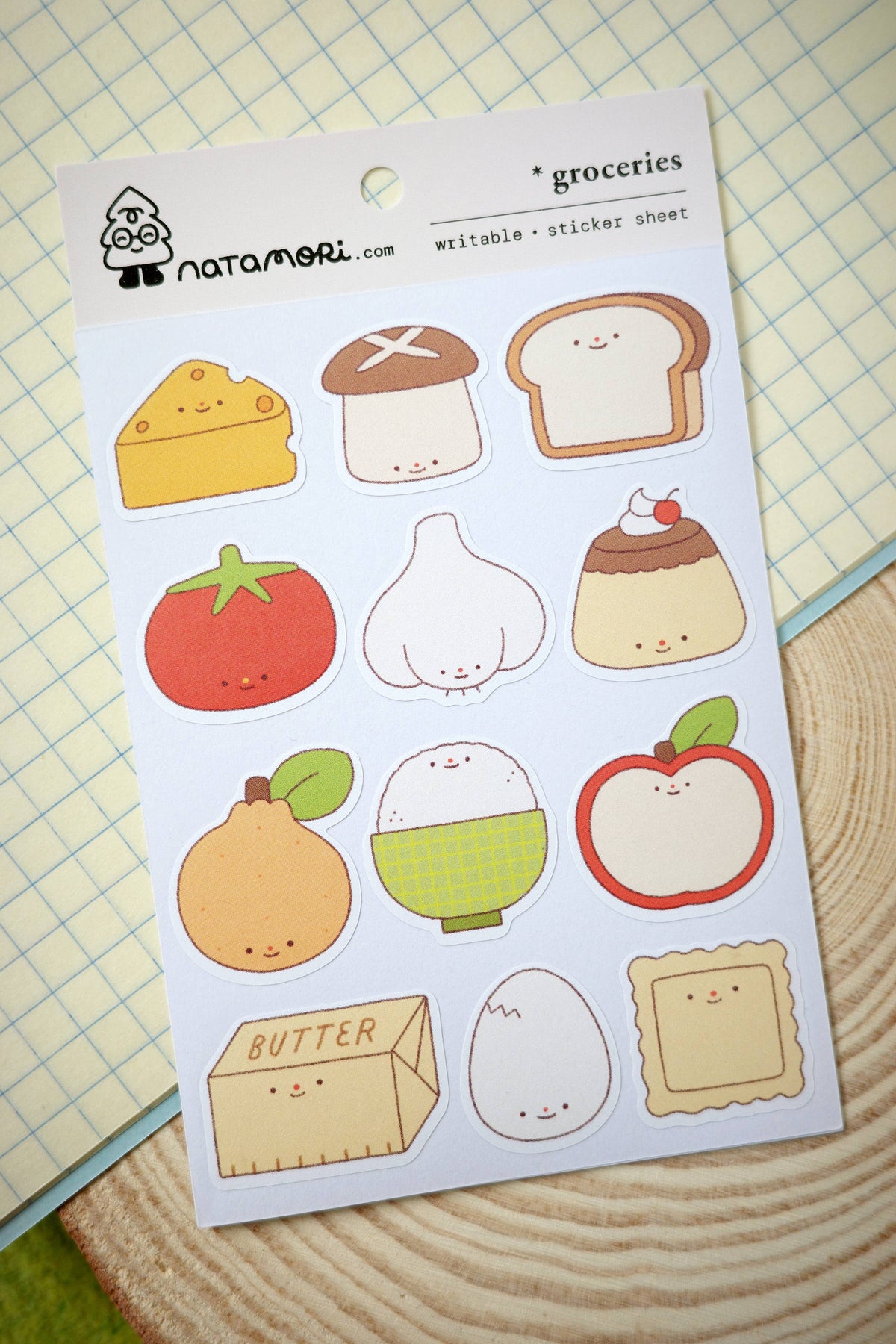 Groceries - writable sticker sheet