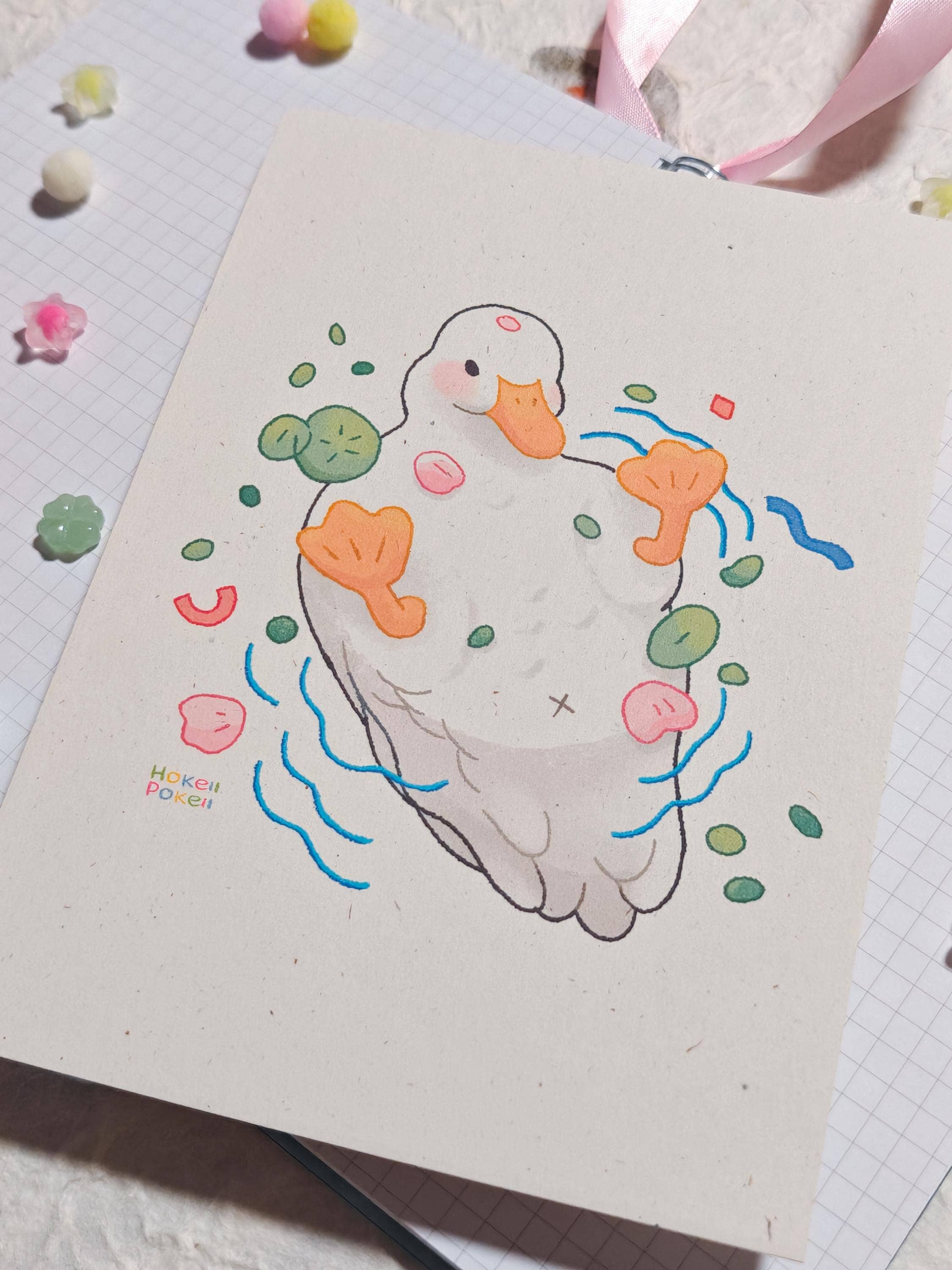 Mini Affiche 'White Duckie'