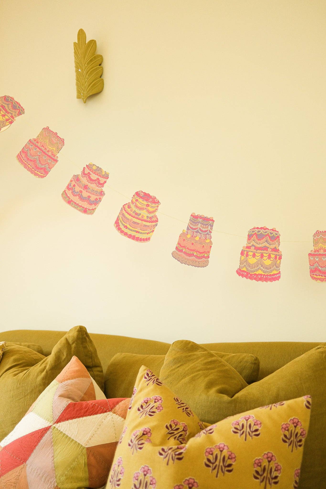 Celebration Cakes Screen Printed and Sewn Garland