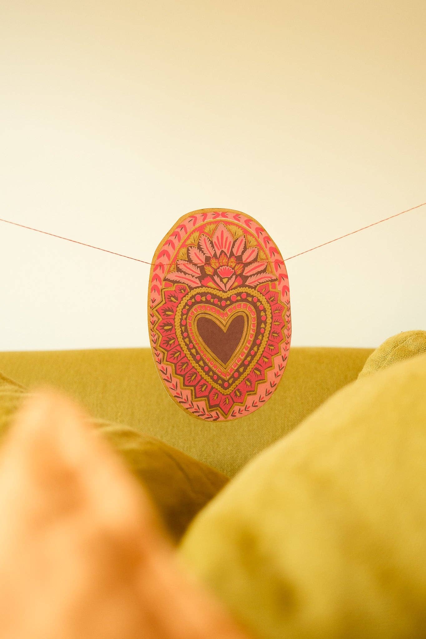 Saint Valentine Screen Printed and Sewn Garland