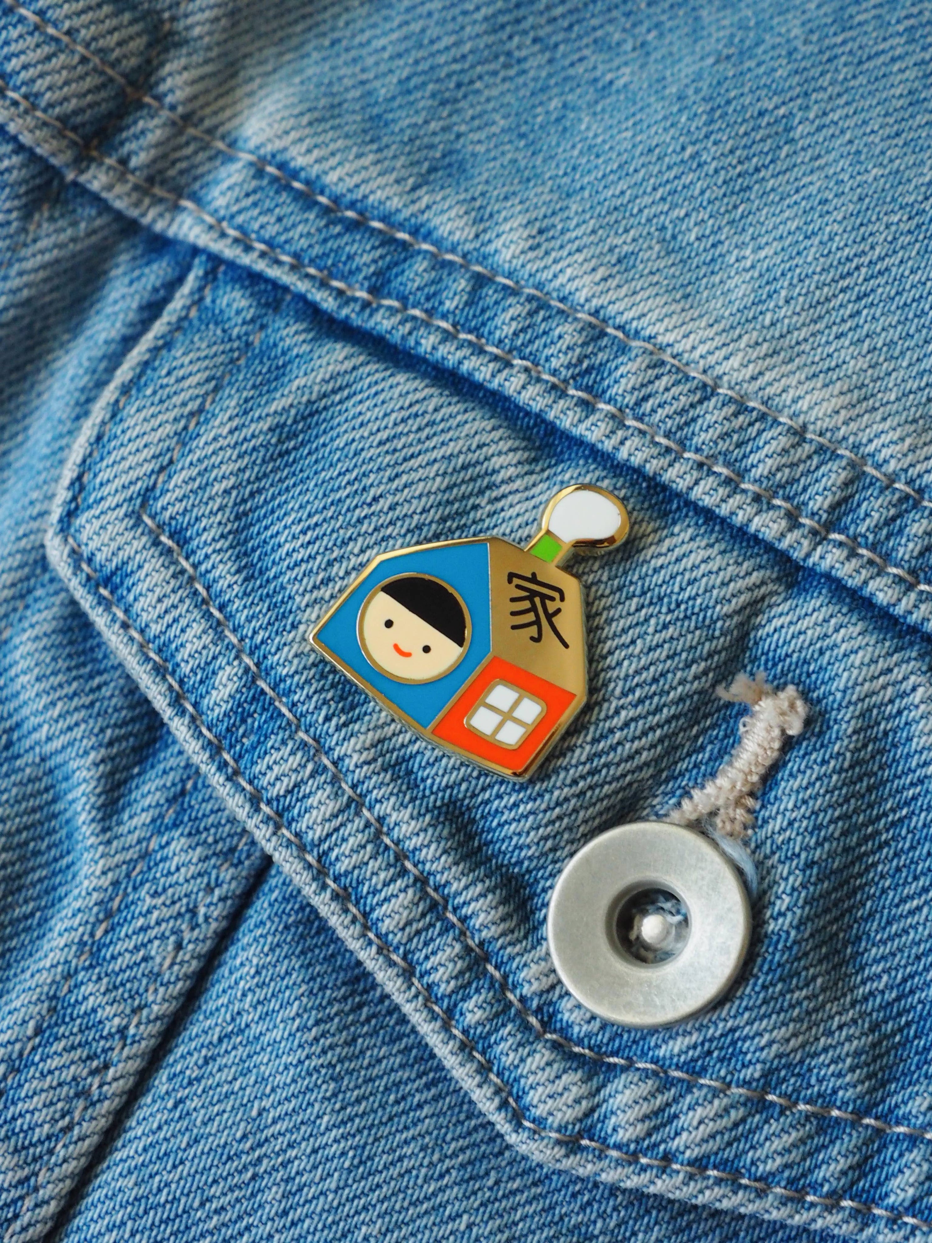 Natamori Home Enamel Pin