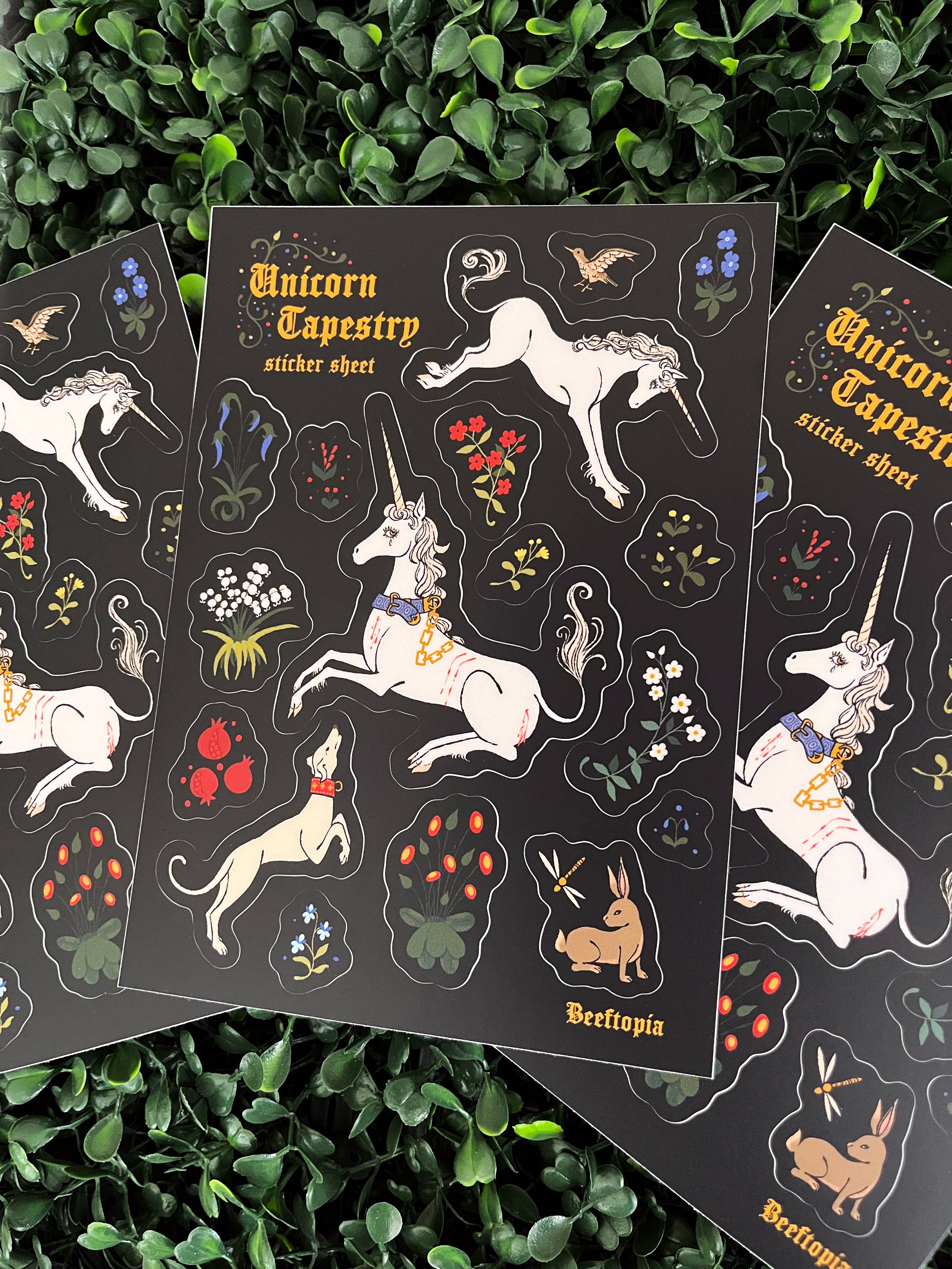 Unicorn Tapestry Sticker Sheet