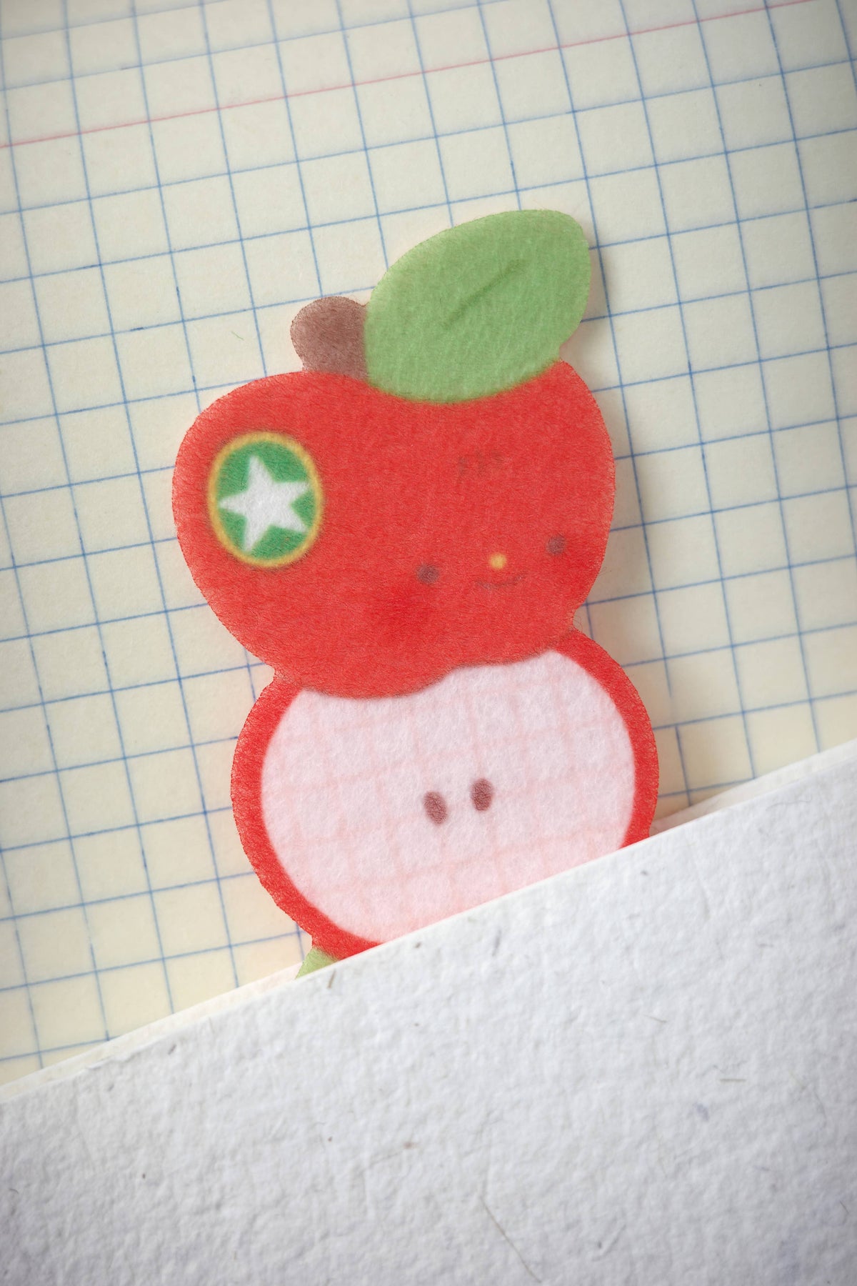 Apples felt bookmark