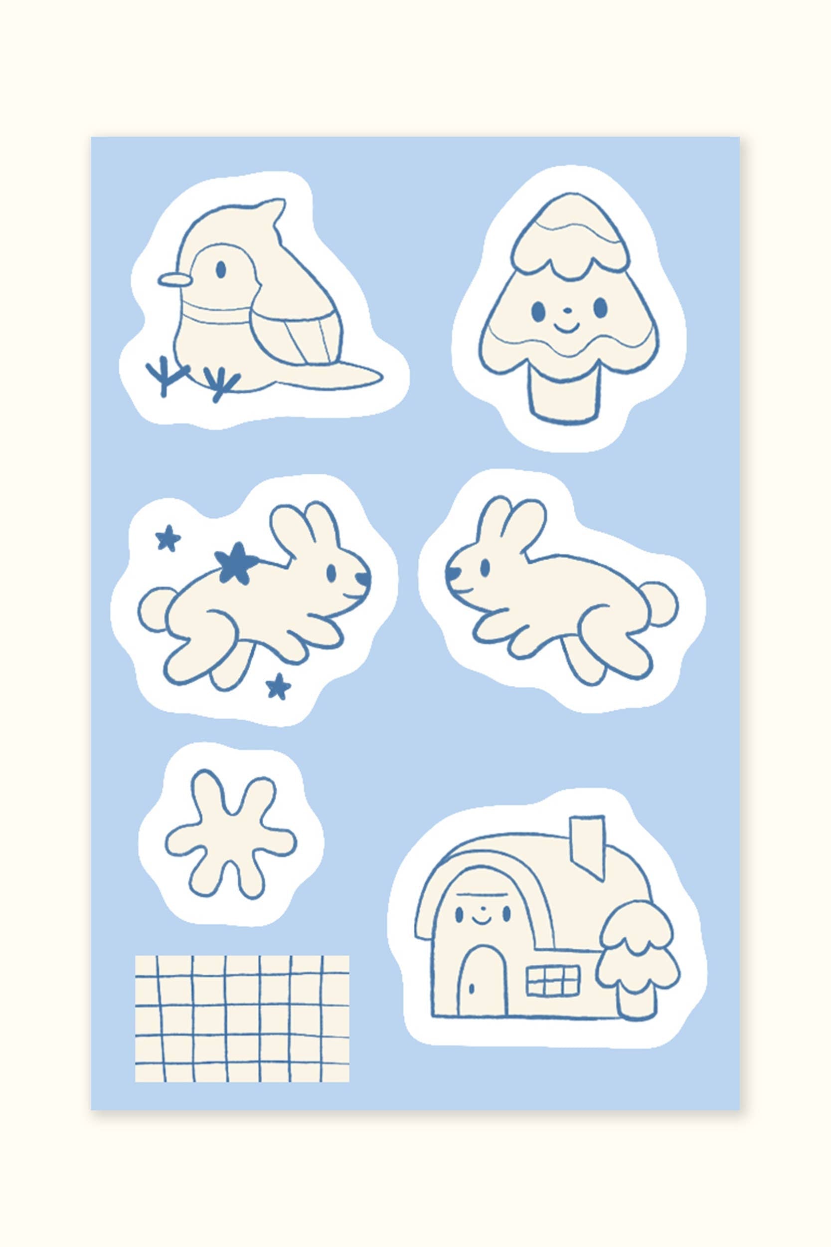 Planche de mini-autocollants Pays des merveilles hivernales