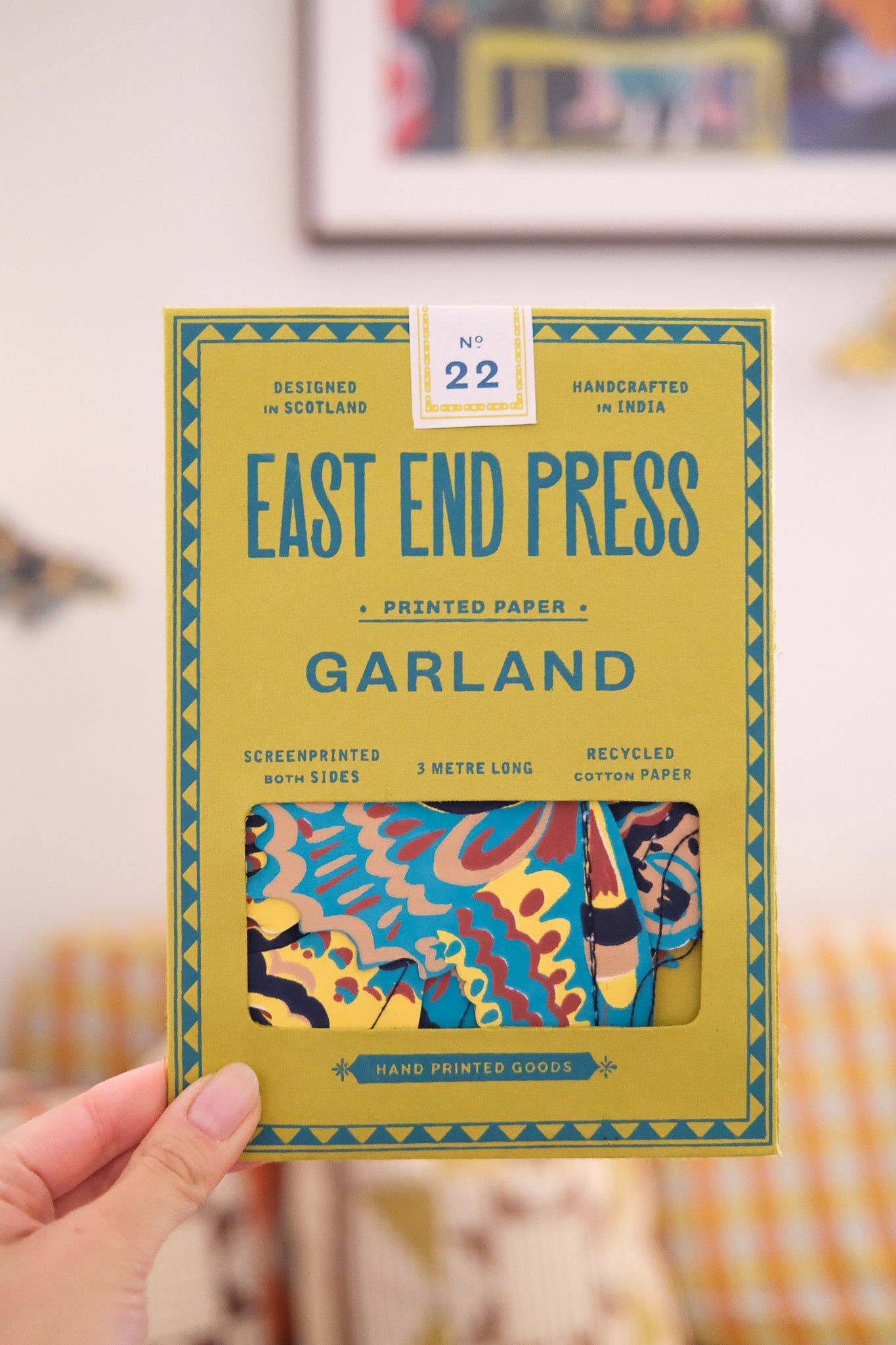 Moths Screen Printed and Sewn Garland