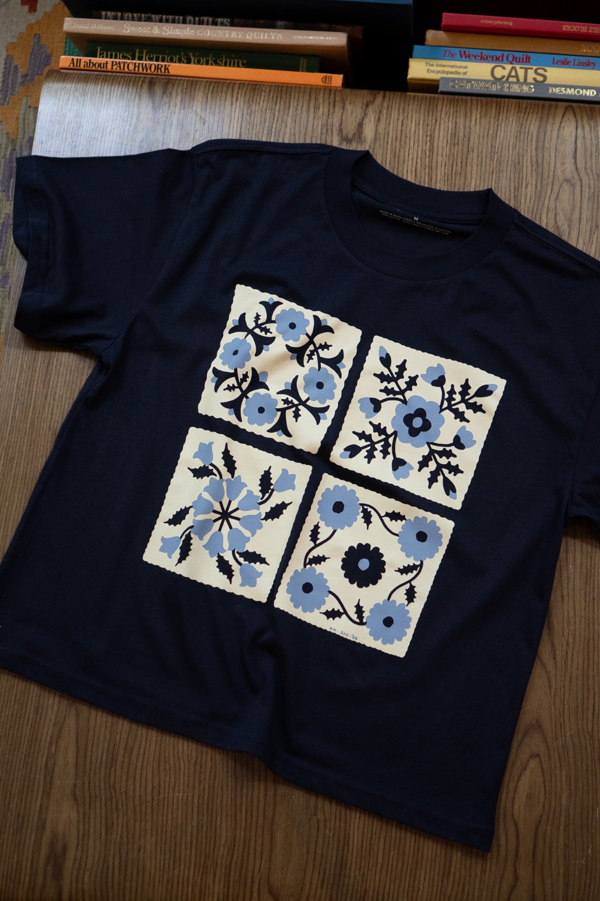 Four Blocks Slouch Tee | Ink Blue