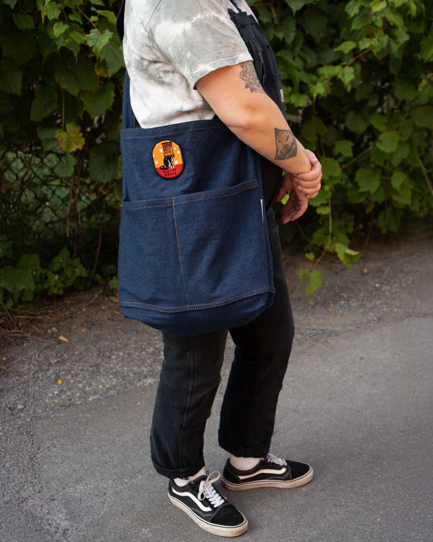 Denim Pocket Tote - Pick-Your-Patch