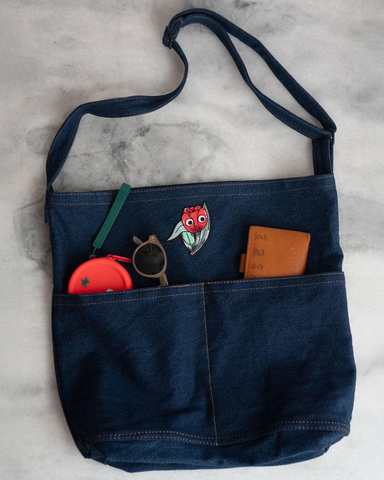 Denim Pocket Tote - Pick Your Patch