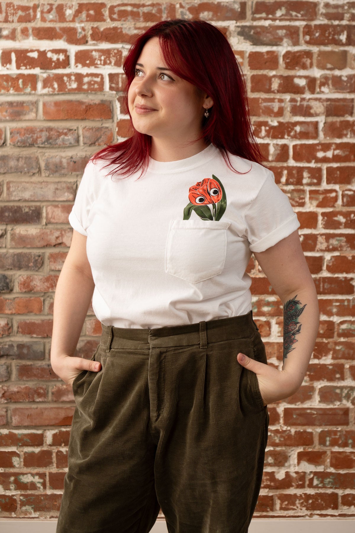 Peeking Tulip Pocket Tee