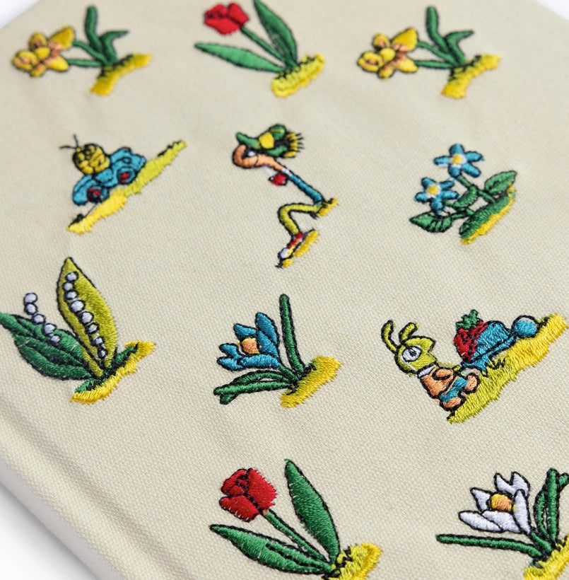 Lowly Floral Richard Scarry Embroidered Journal