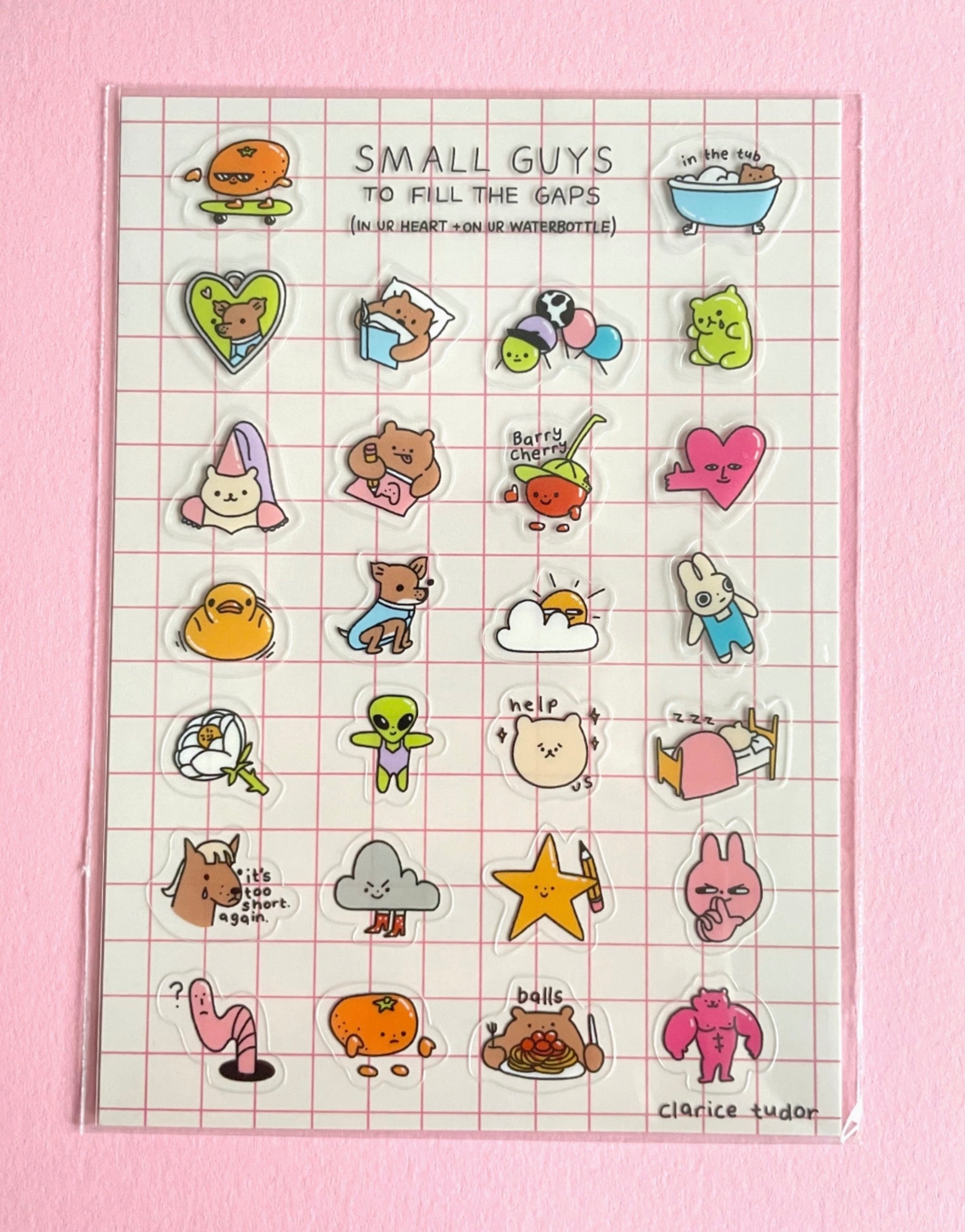 Small Guys - Clear Sticker Sheet