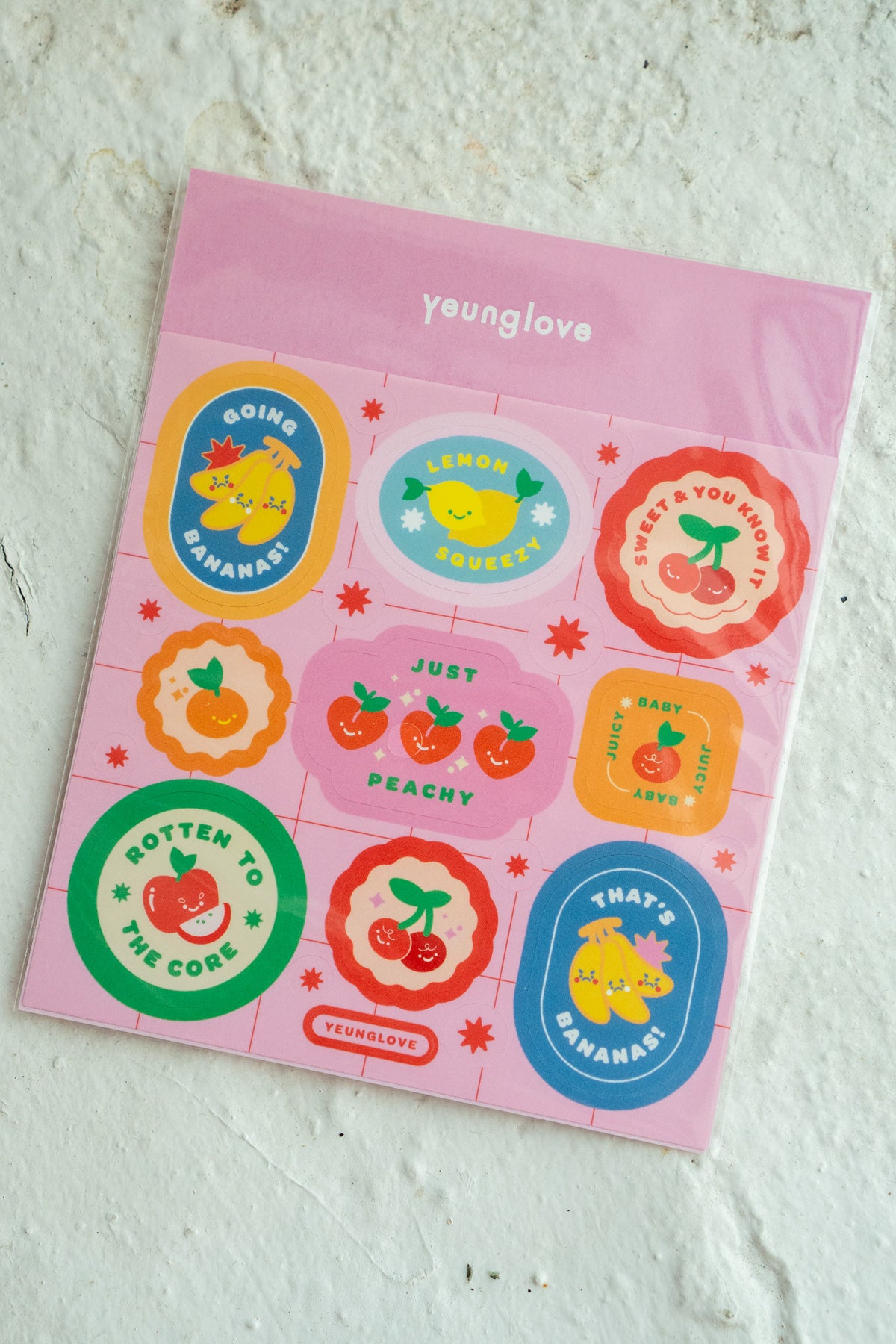 Feuille D'Autocollants 'Fruit Yeunglove'