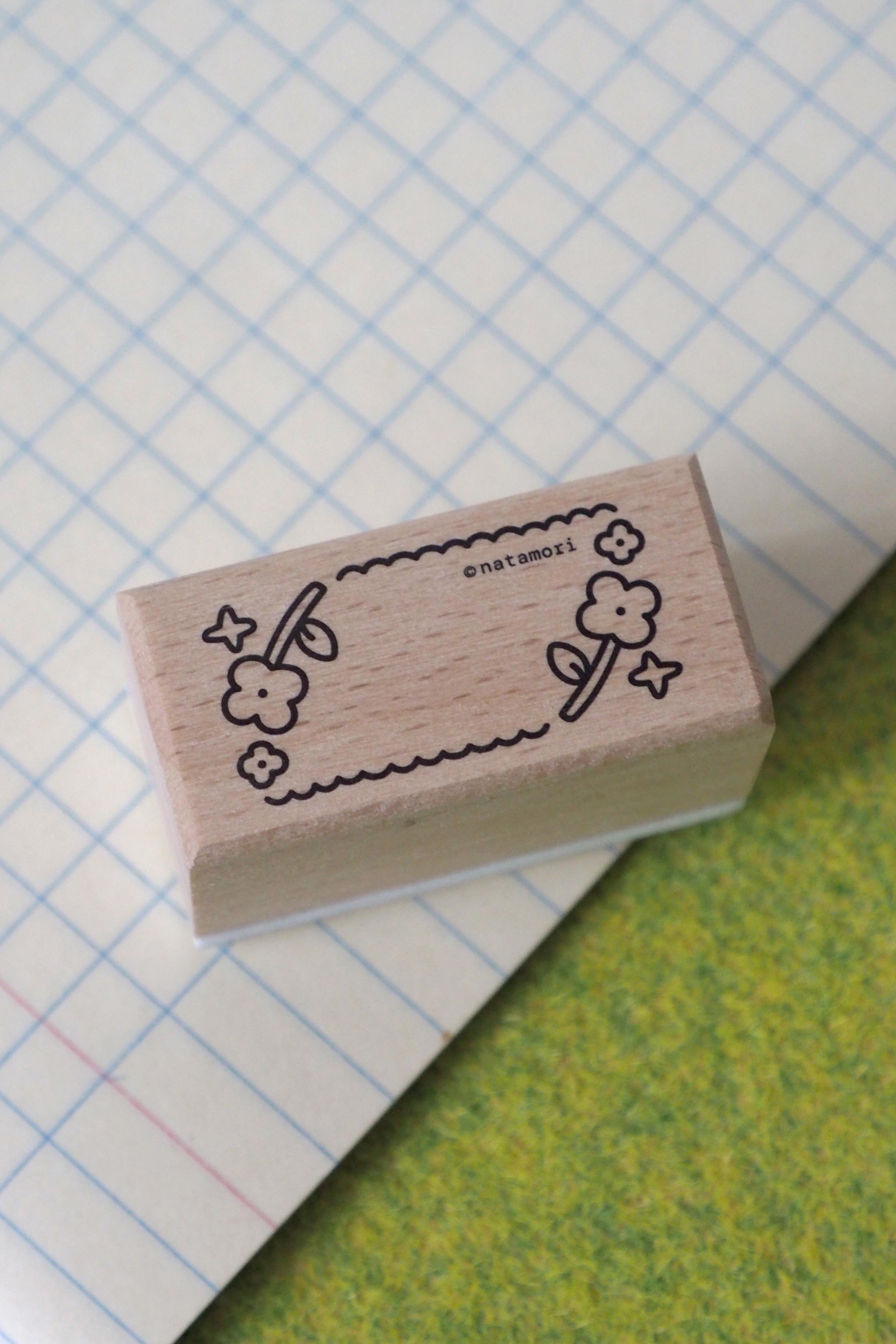 Flower Frame Rubber Stamp