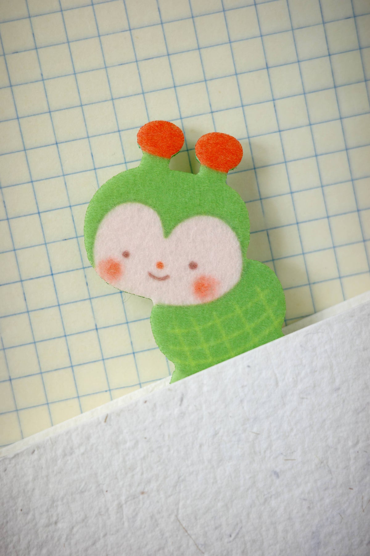 Caterpillar felt bookmark