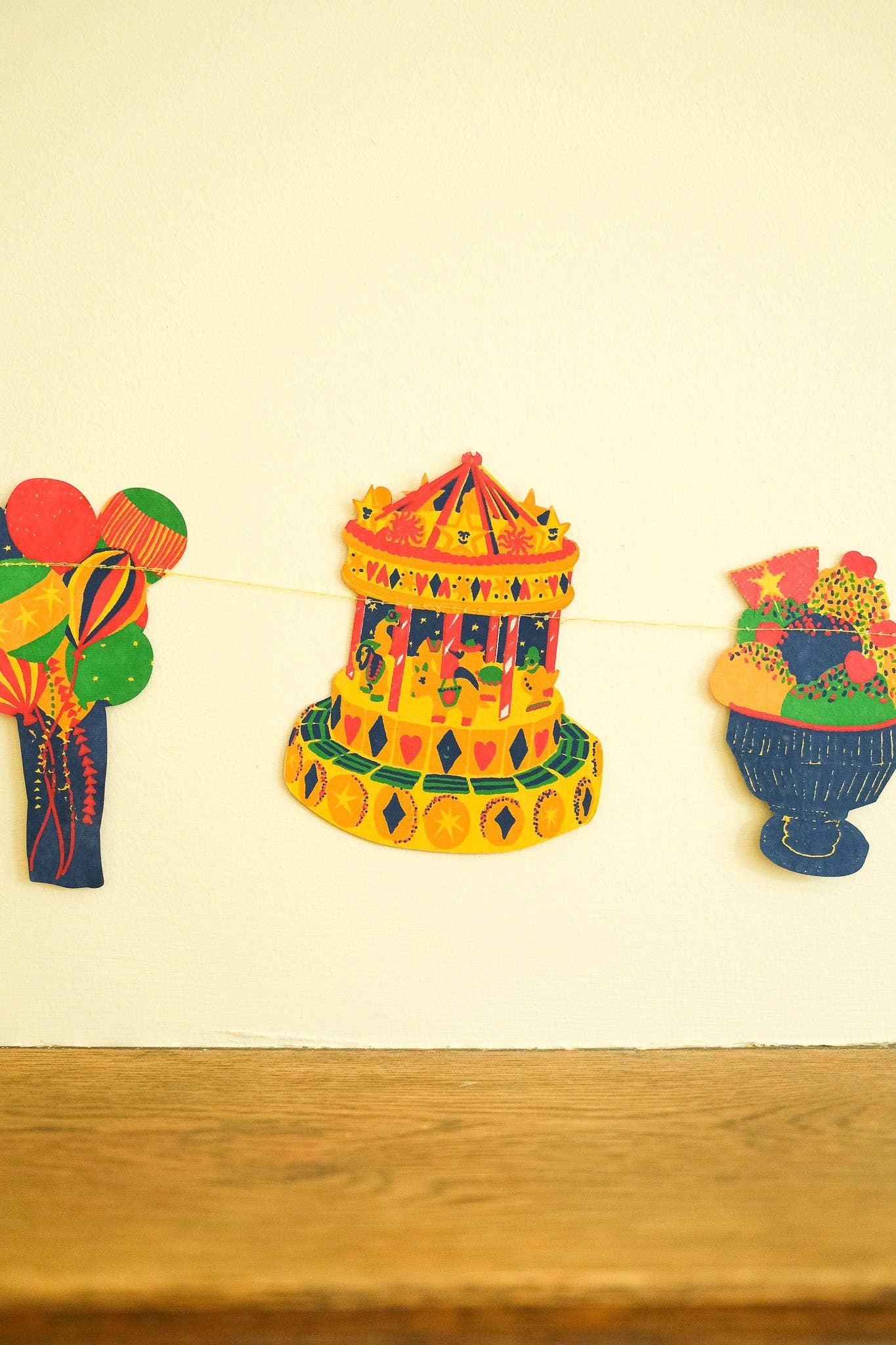 Birthday Party Screen Printed and Sewn Garland