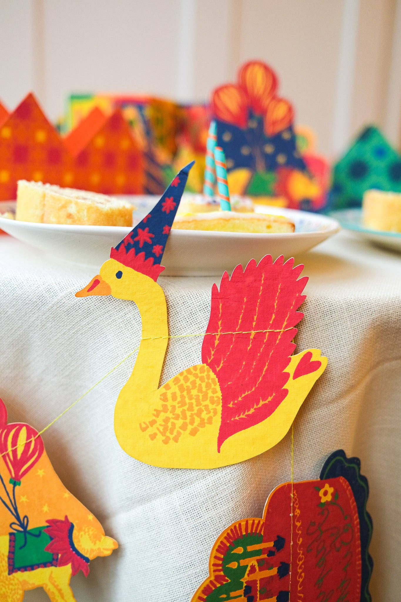 Birthday Party Screen Printed and Sewn Garland