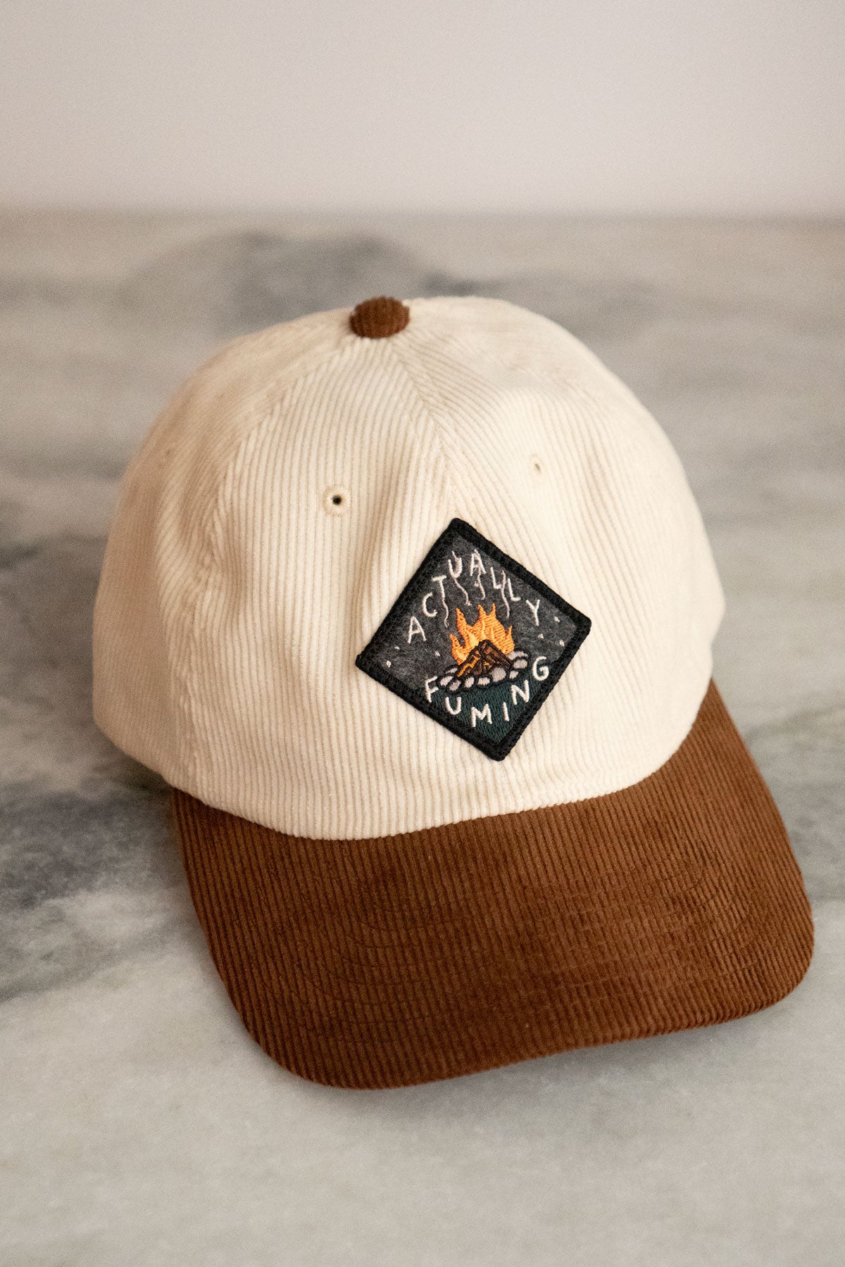 Actually Fuming Patched Corduroy Dad Hat