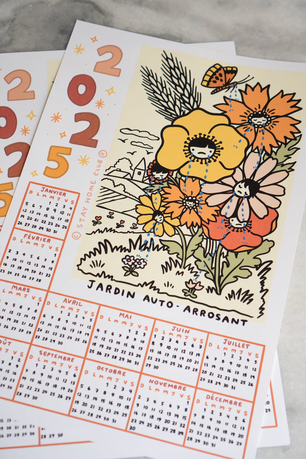 Self-Watering Garden - 2025 Large Calendar Print (English / French)