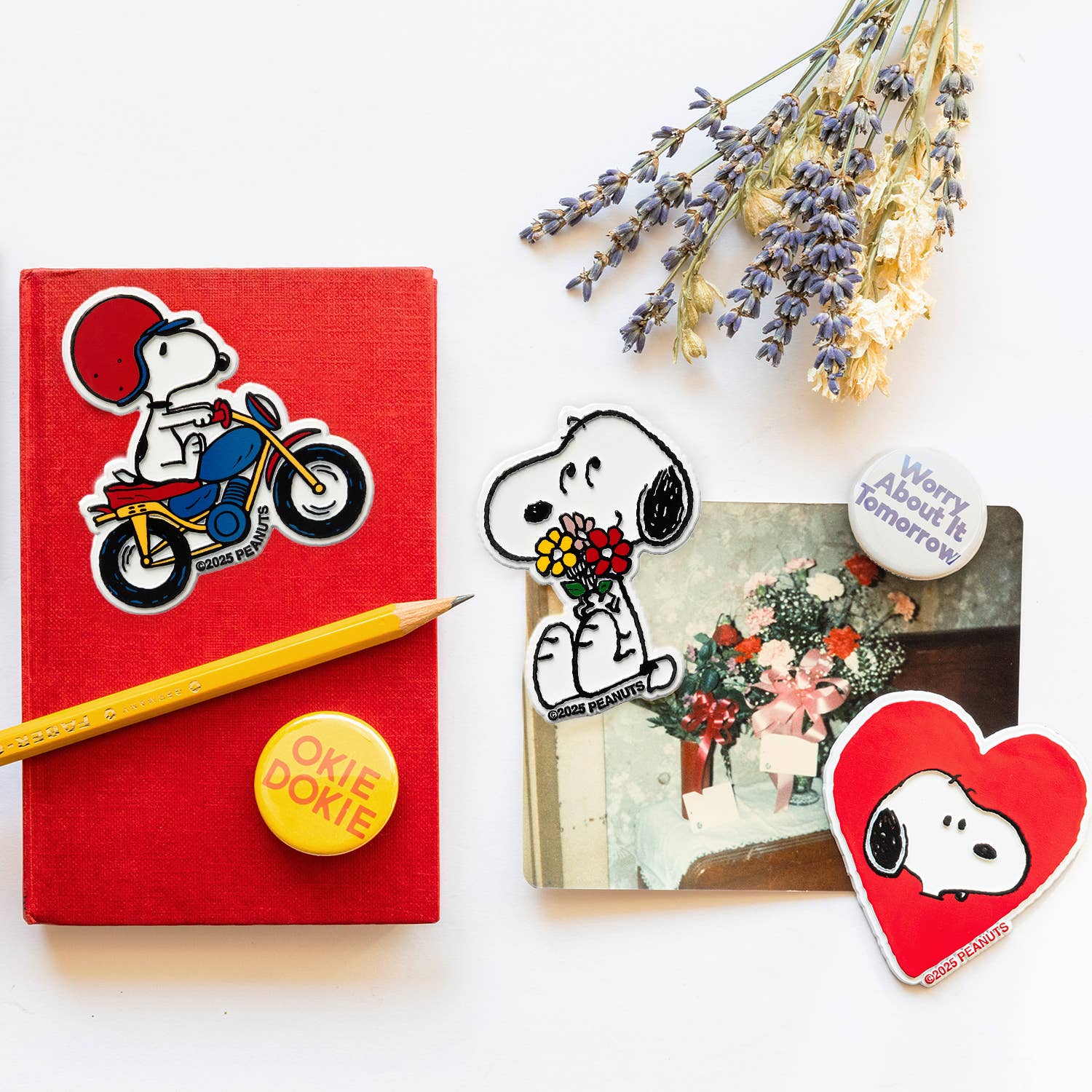 Snoopy Motorcycle Magnet