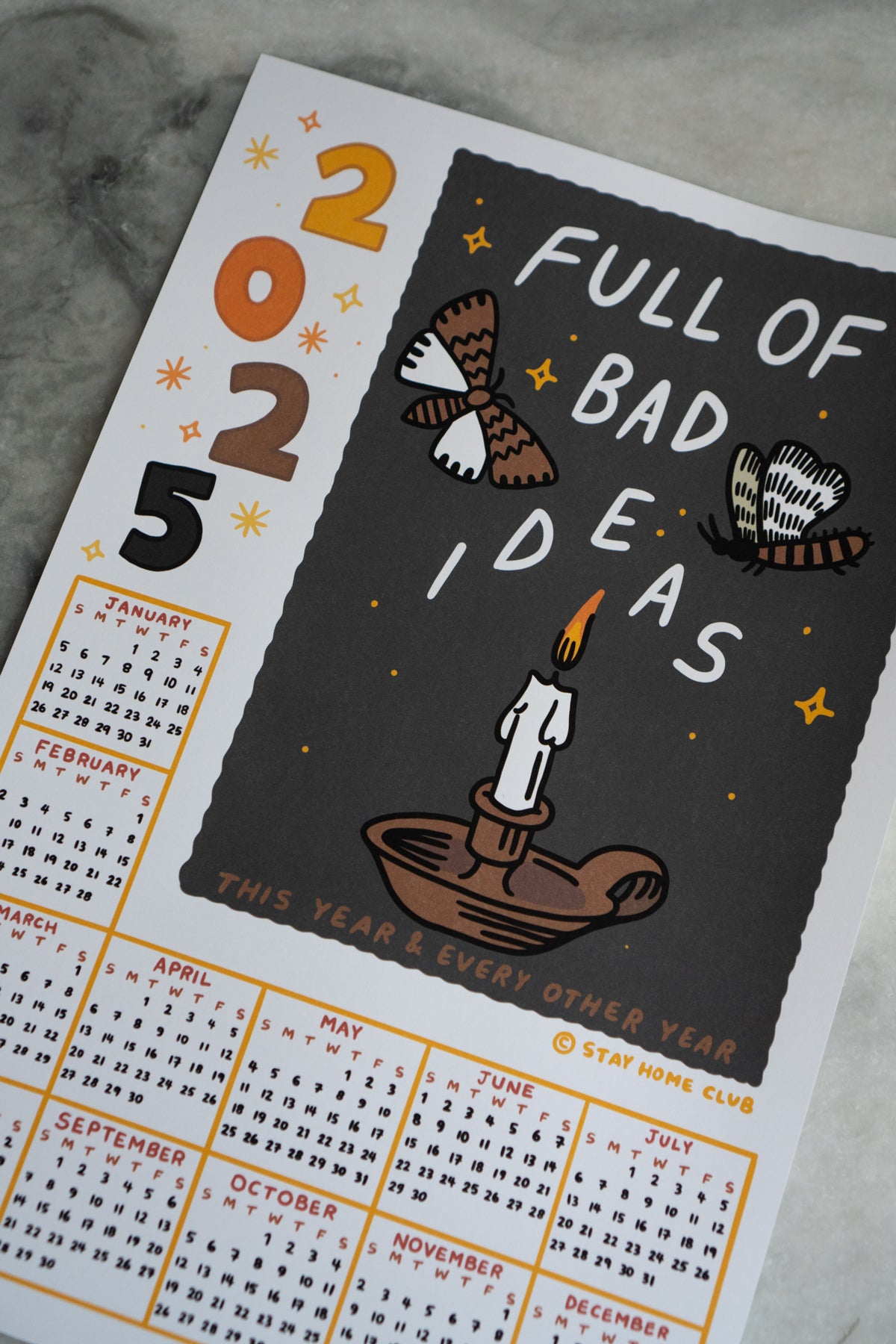 Full of Bad Ideas - 2025 Large Calendar Print