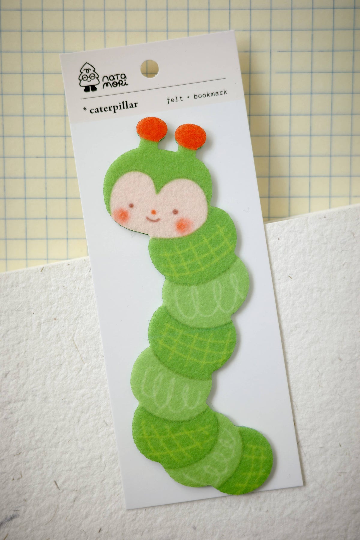 Caterpillar felt bookmark