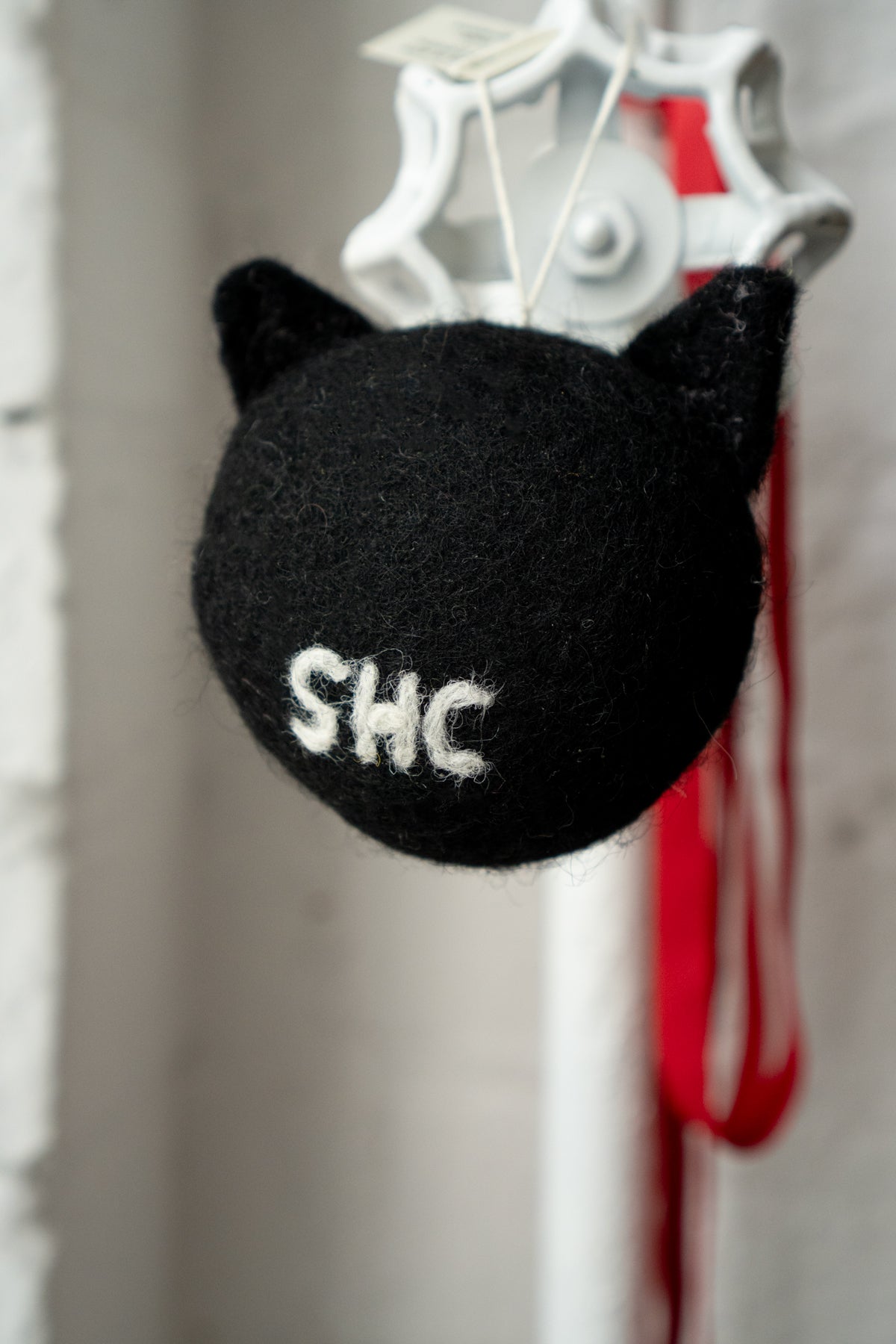 Cat Head - Felted Wool Ornament