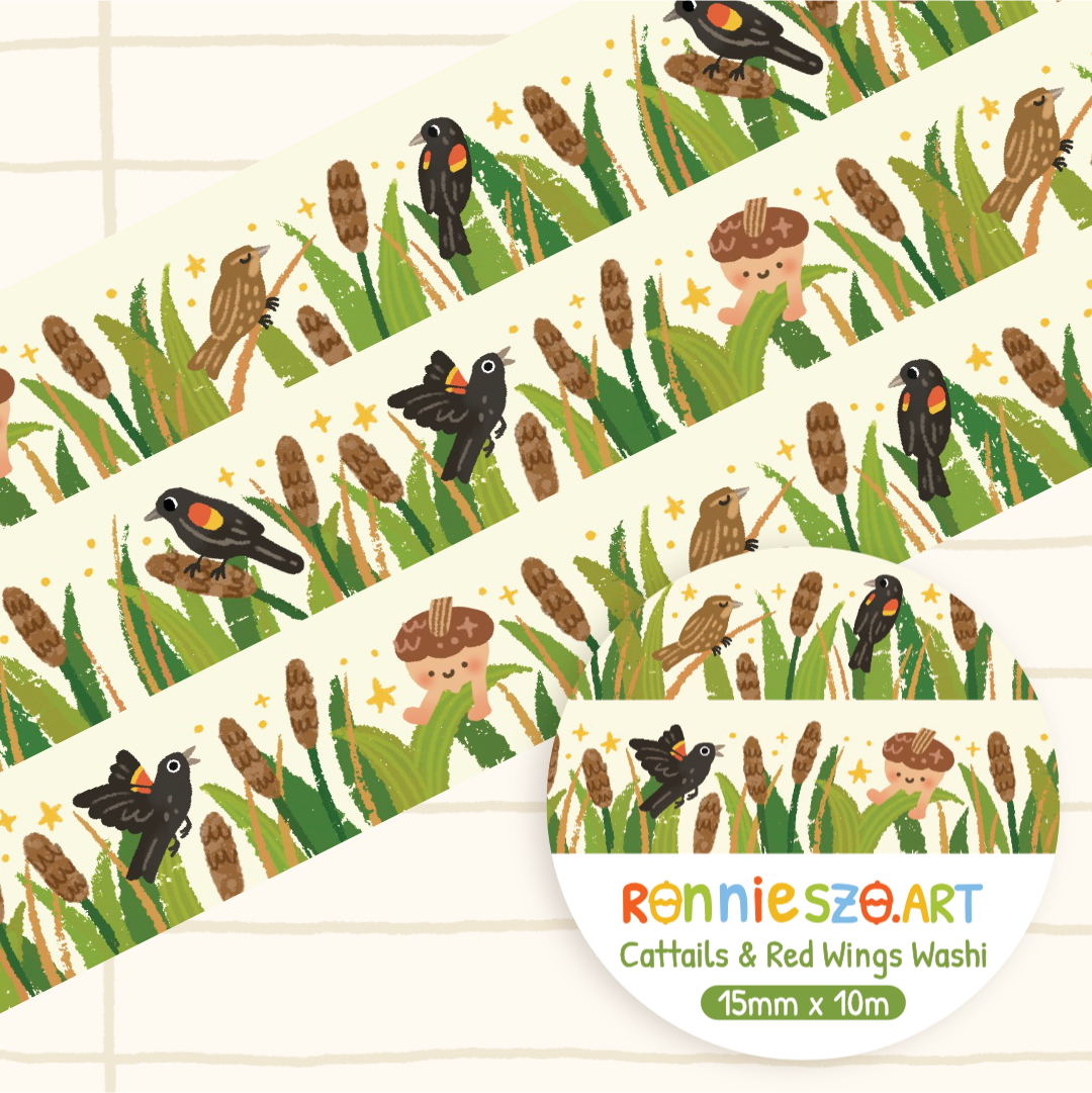 Ruban Décoratif 'Red Wing Black Birds'