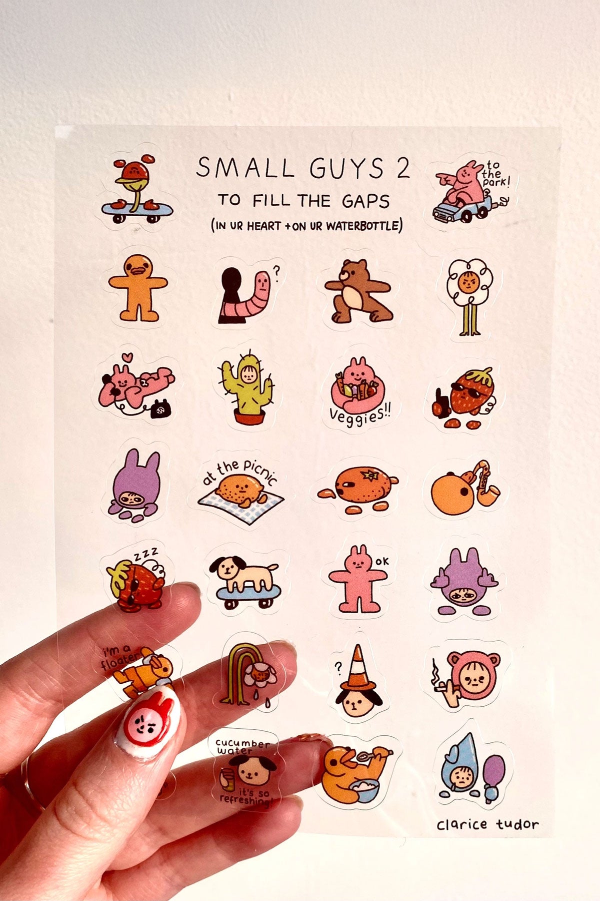 Clarice Tudor Small Guys 2 - Clear Sticker Sheet