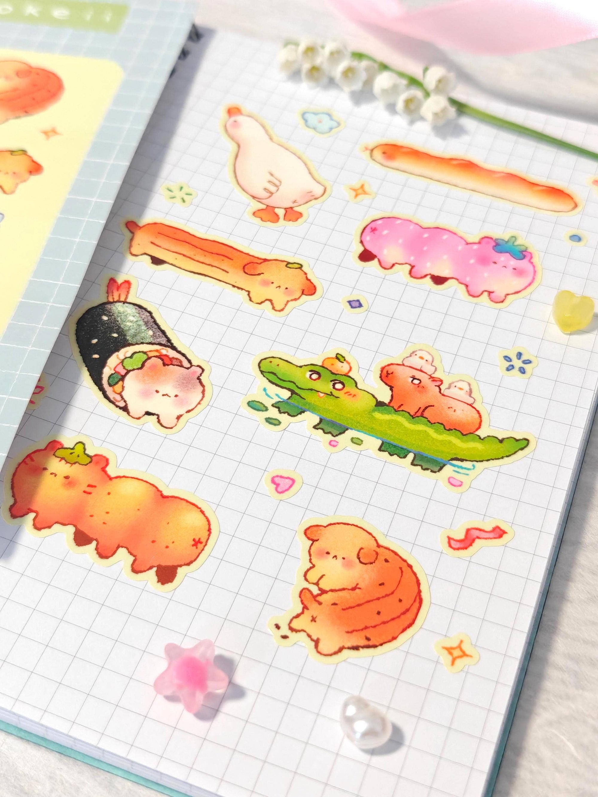 Long Friends Glossy Clear Sticker Sheet