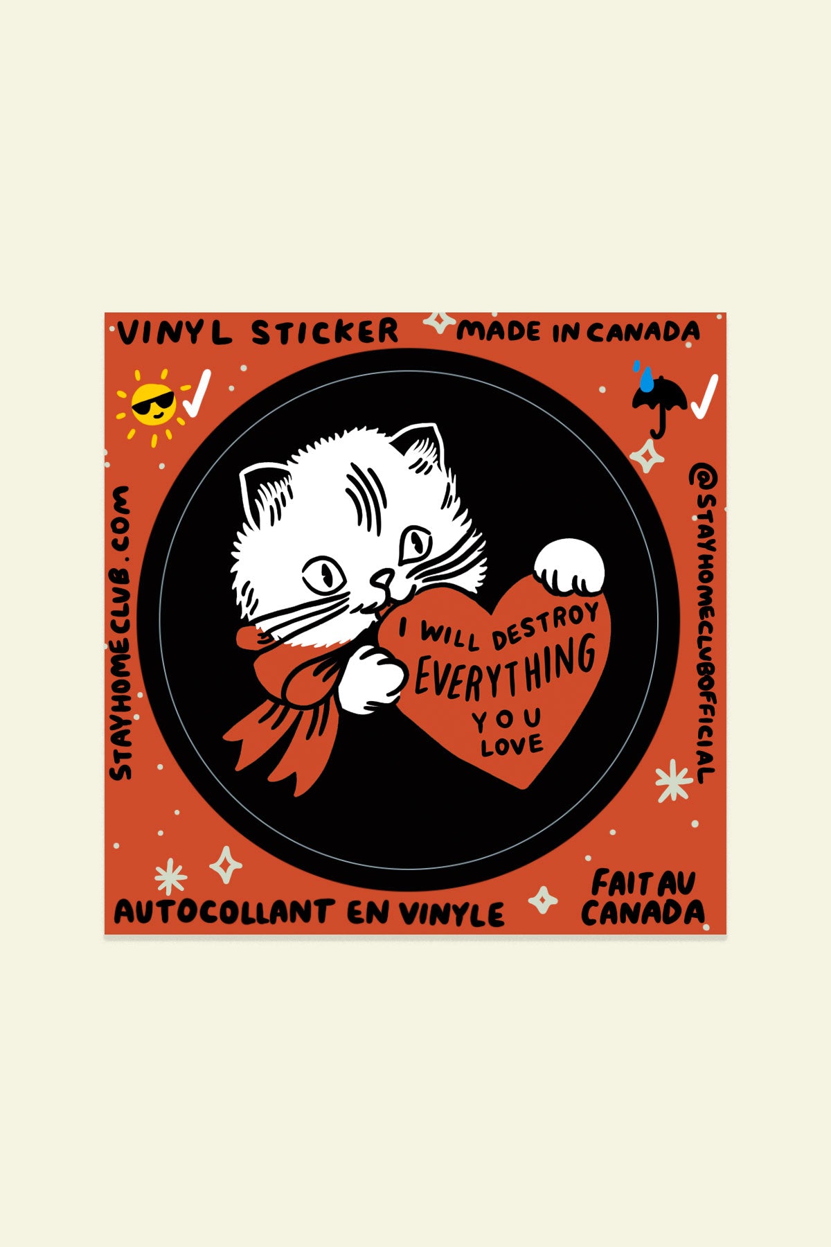 Destroy (Cat) Vinyl Sticker