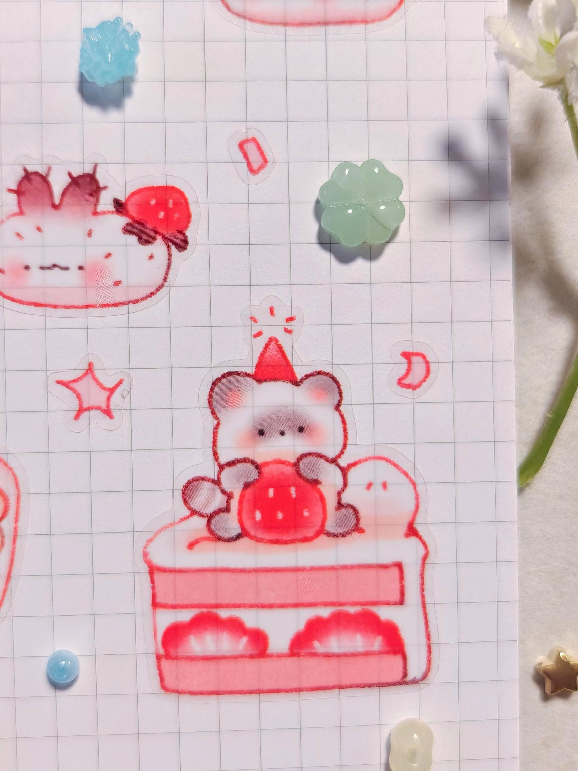 Munchie Friends Glossy Clear Sticker Sheet